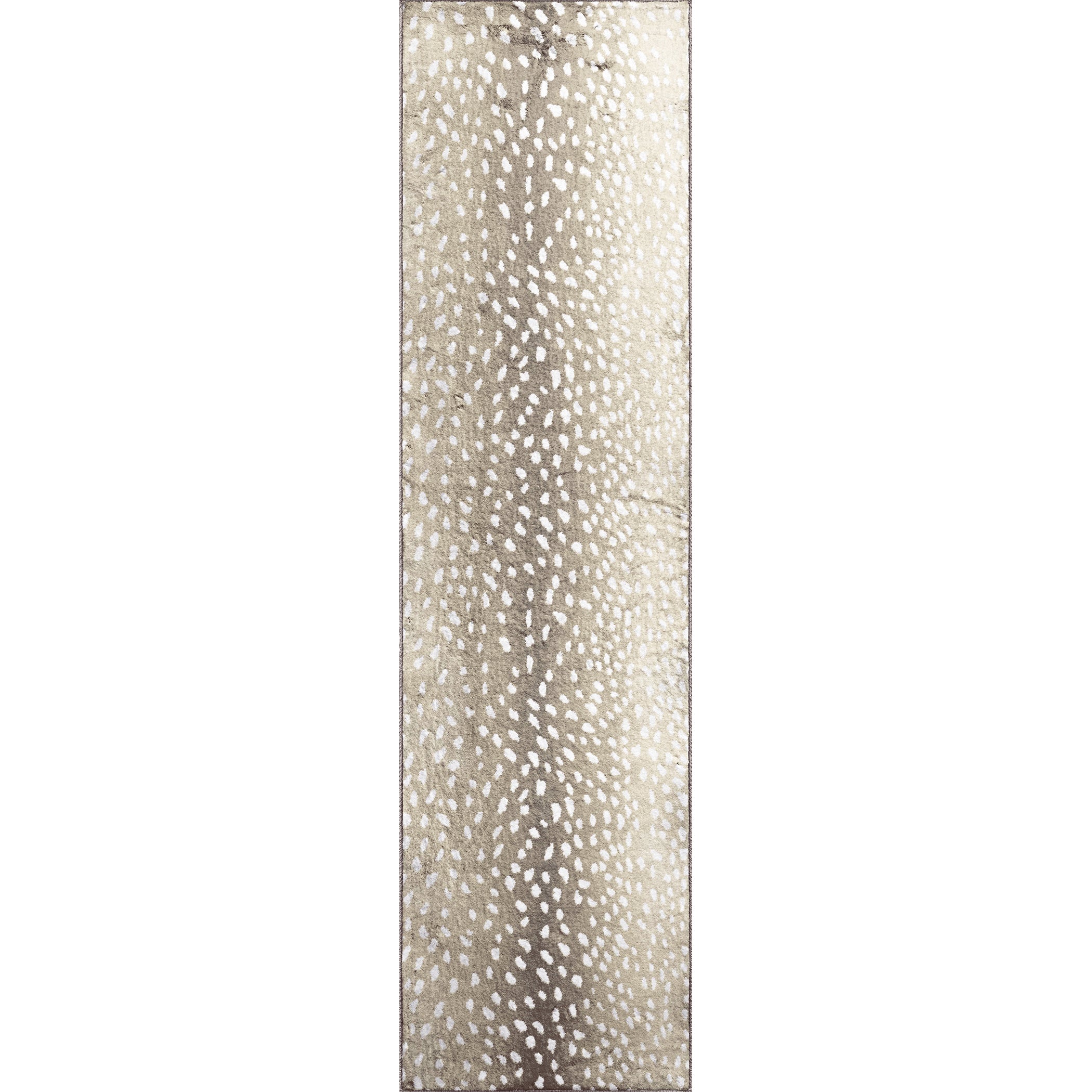Luxury Machine Washable Casual AK3 Stone Brown Rug 2'3" x 7'6" #shape_Runner