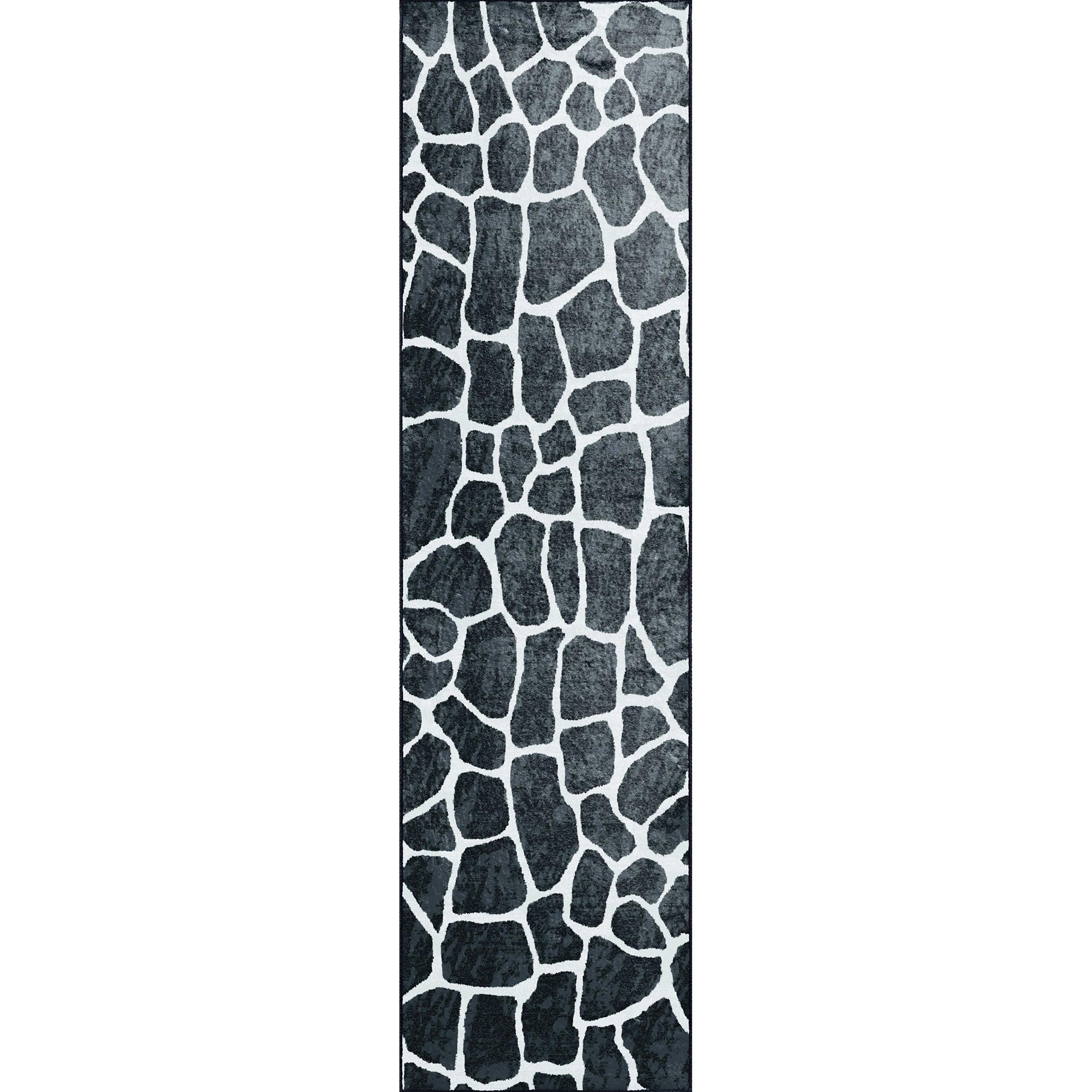 Luxury Machine Washable Casual AK4 Midnight Black Rug 2'3" x 7'6" #shape_Runner