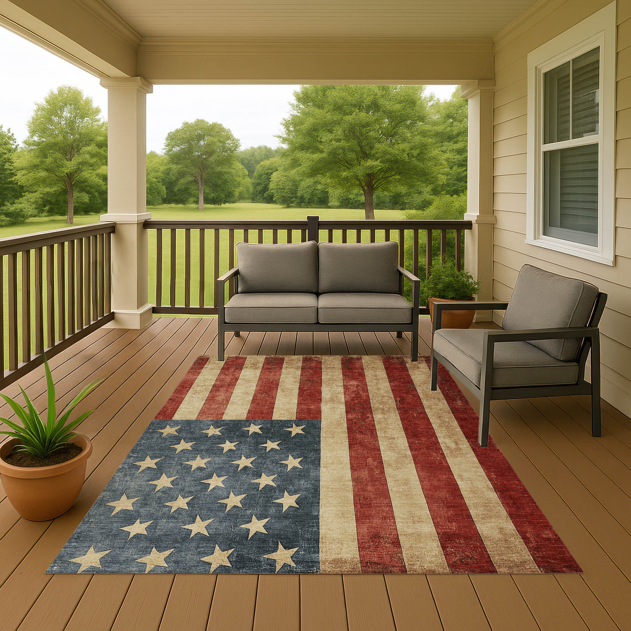 Luxury Machine Washable Indoor/Outdoor Casual AM1 Red Rug 2'6" x 3'10" #shape_Rectangle