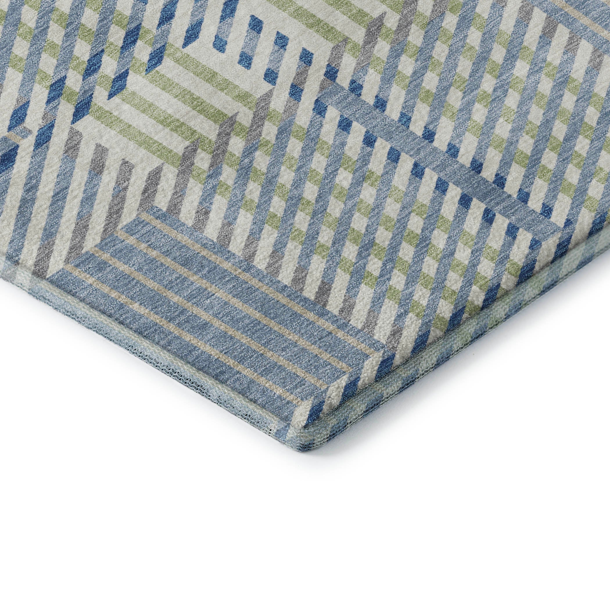 Lisbon Machine Washable Transitional Denim Blue Rug 1'8" x 2'6" #shape_Rectangle