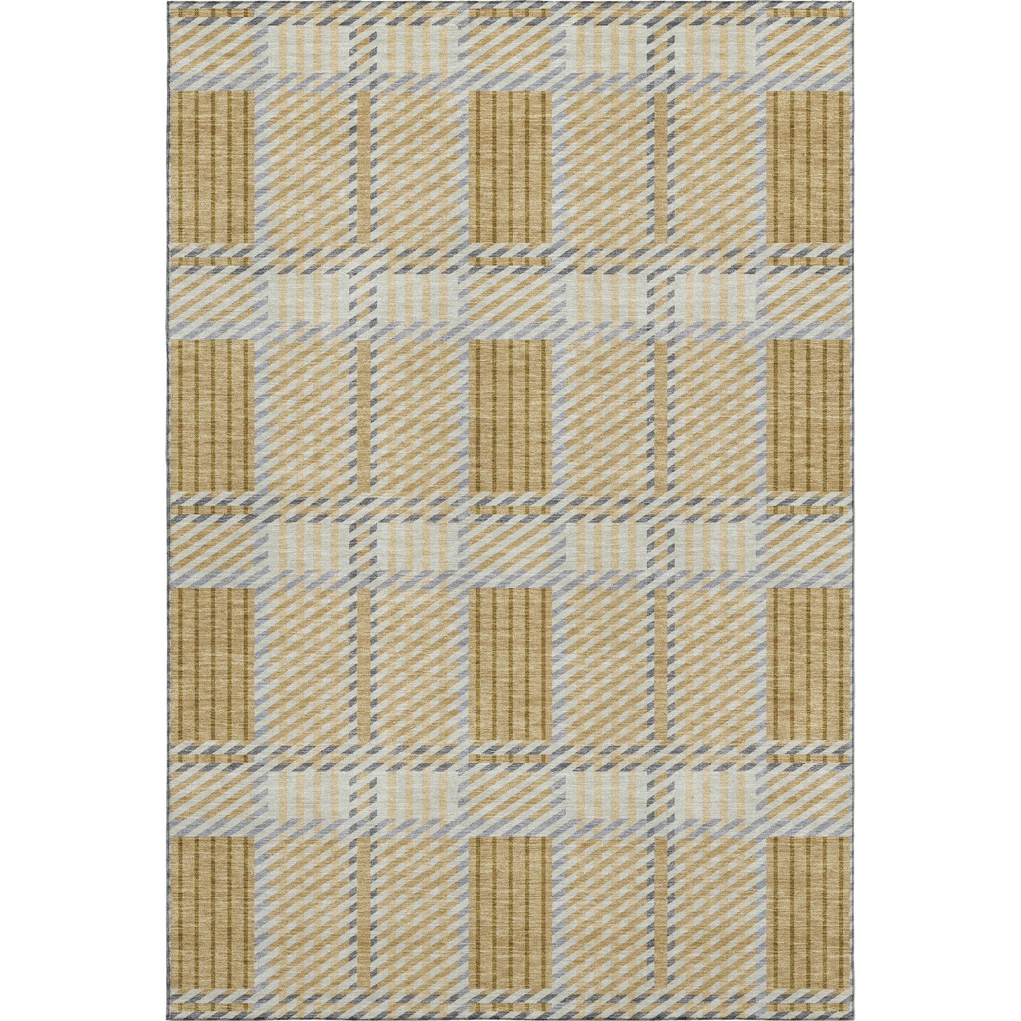Lisbon Machine Washable Transitional Gold Rug 2'6" x 3'10" #shape_Rectangle