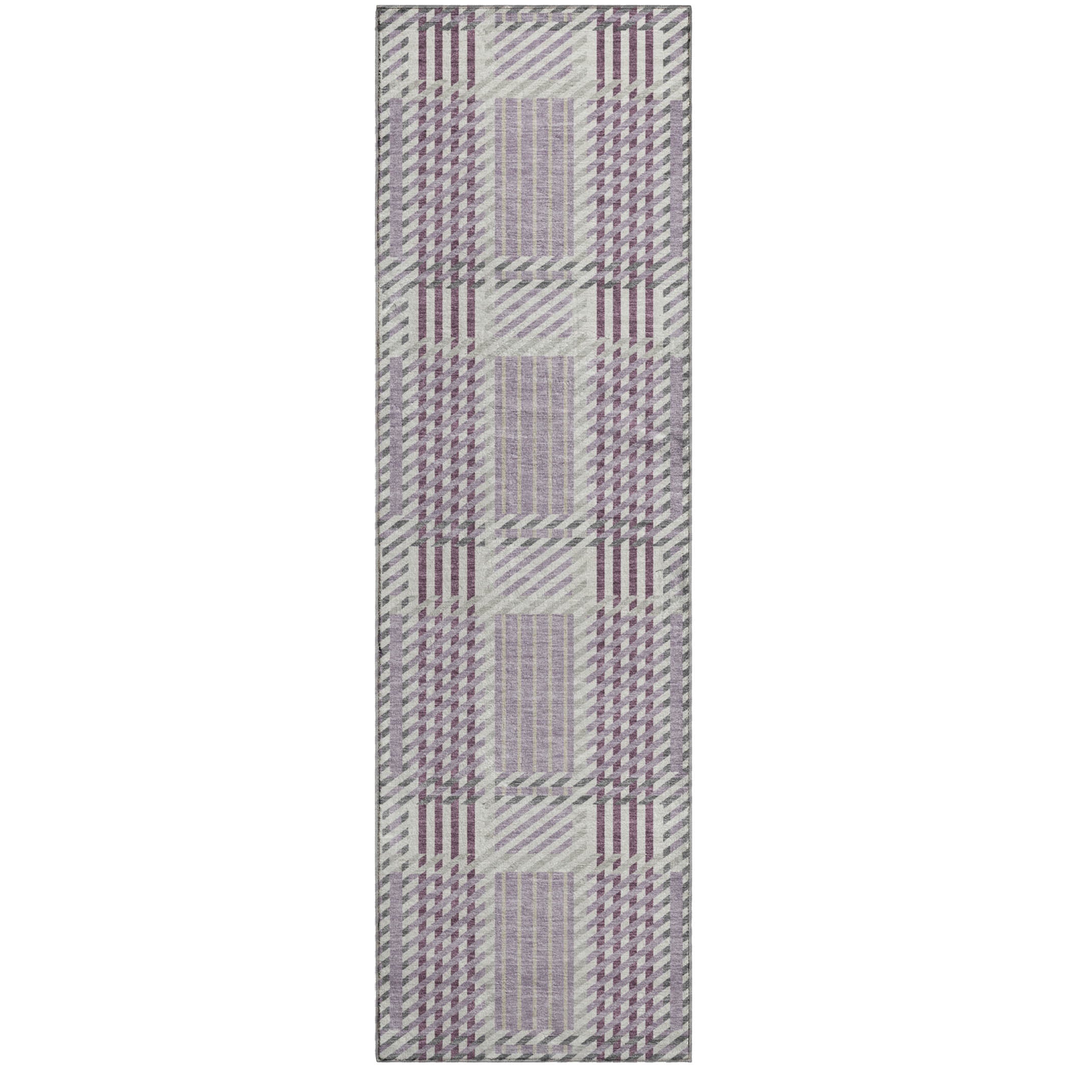 Lisbon Machine Washable Transitional Lavender Purple Rug 2'3" x 7'6" #shape_Runner