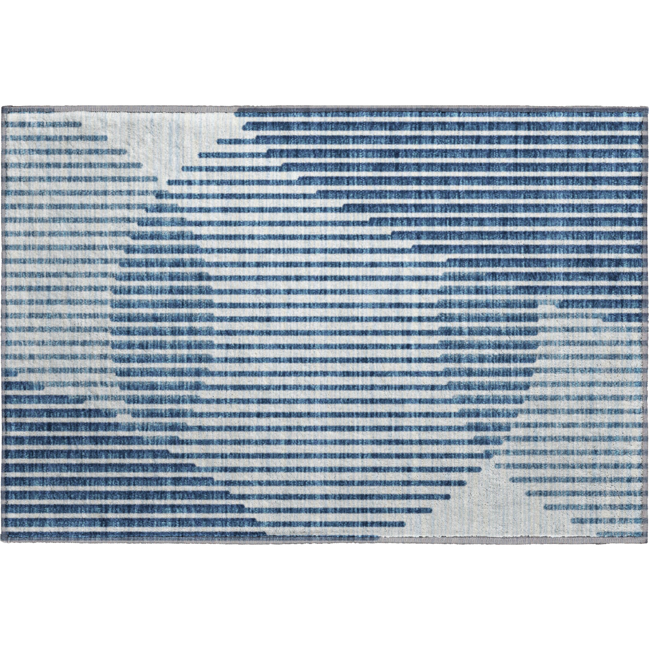 Reykjavik Machine Washable Transitional Blue Rug 1'8" x 2'6" #shape_Rectangle