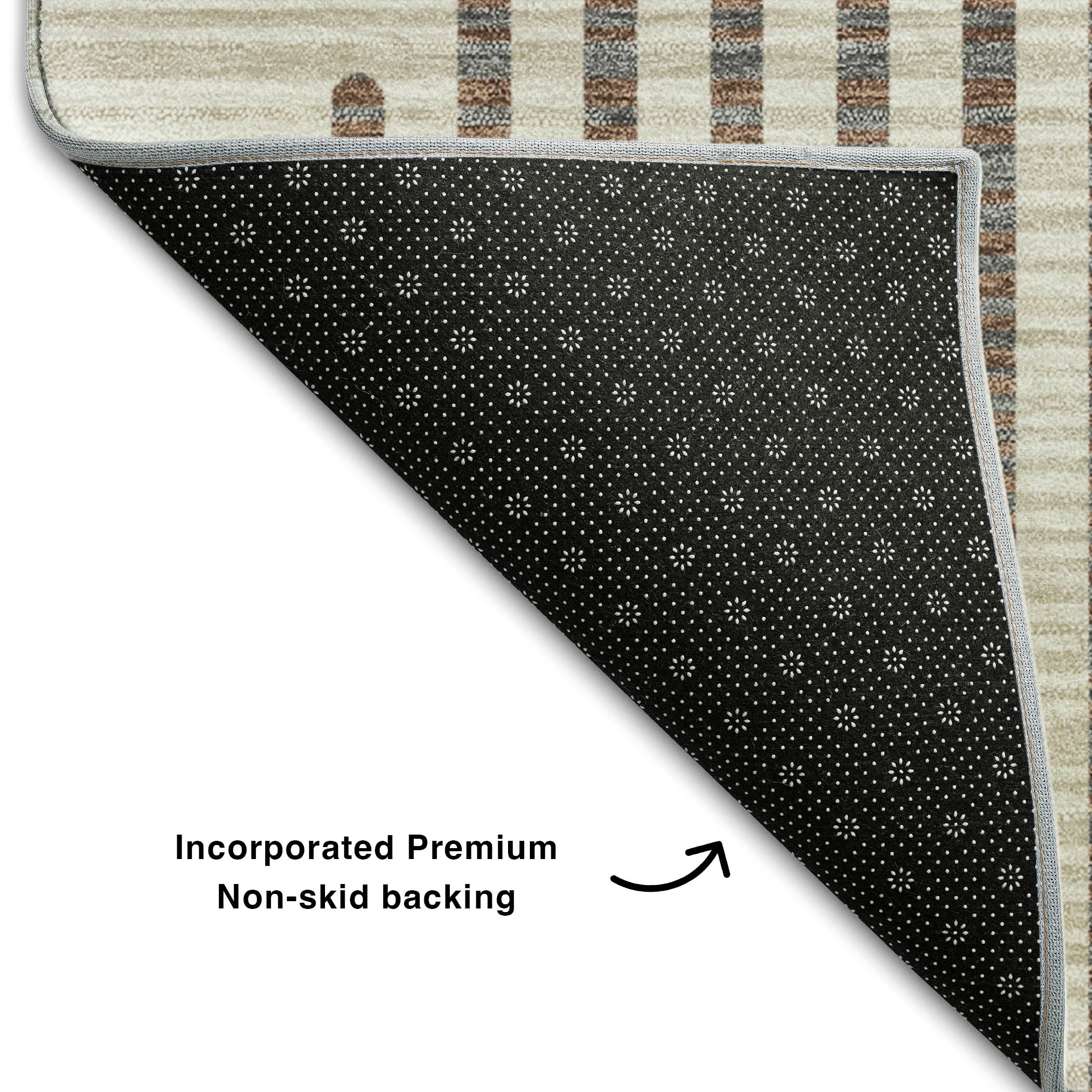 Reykjavik Machine Washable Transitional Brown Rug 1'8" x 2'6" #shape_Rectangle