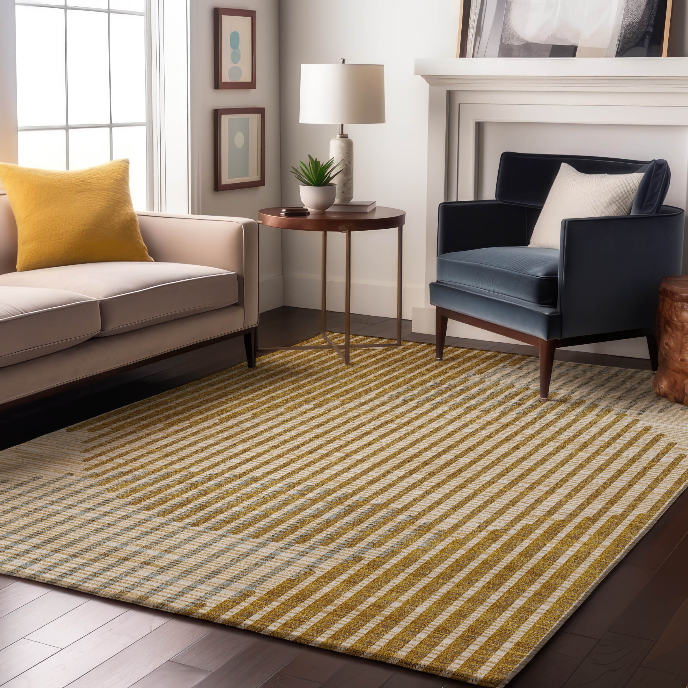 Reykjavik Machine Washable Transitional Gold Rug 2'6" x 3'10" #shape_Rectangle