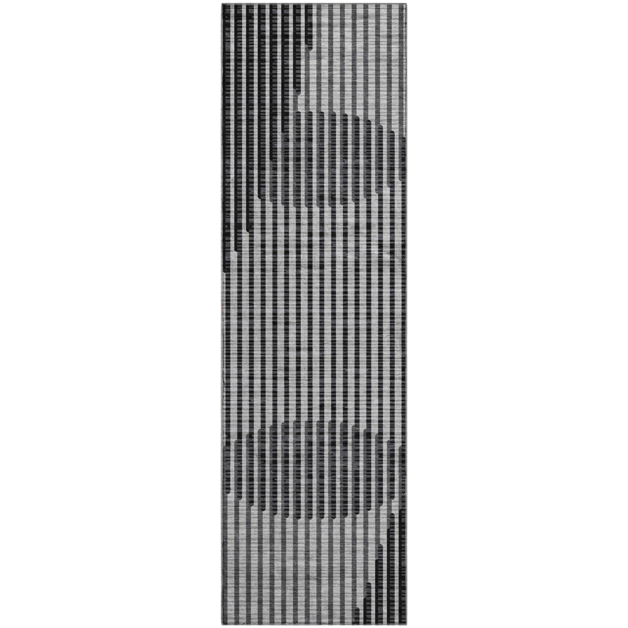 Reykjavik Machine Washable Transitional Gray Rug 2'3" x 7'6" #shape_Runner