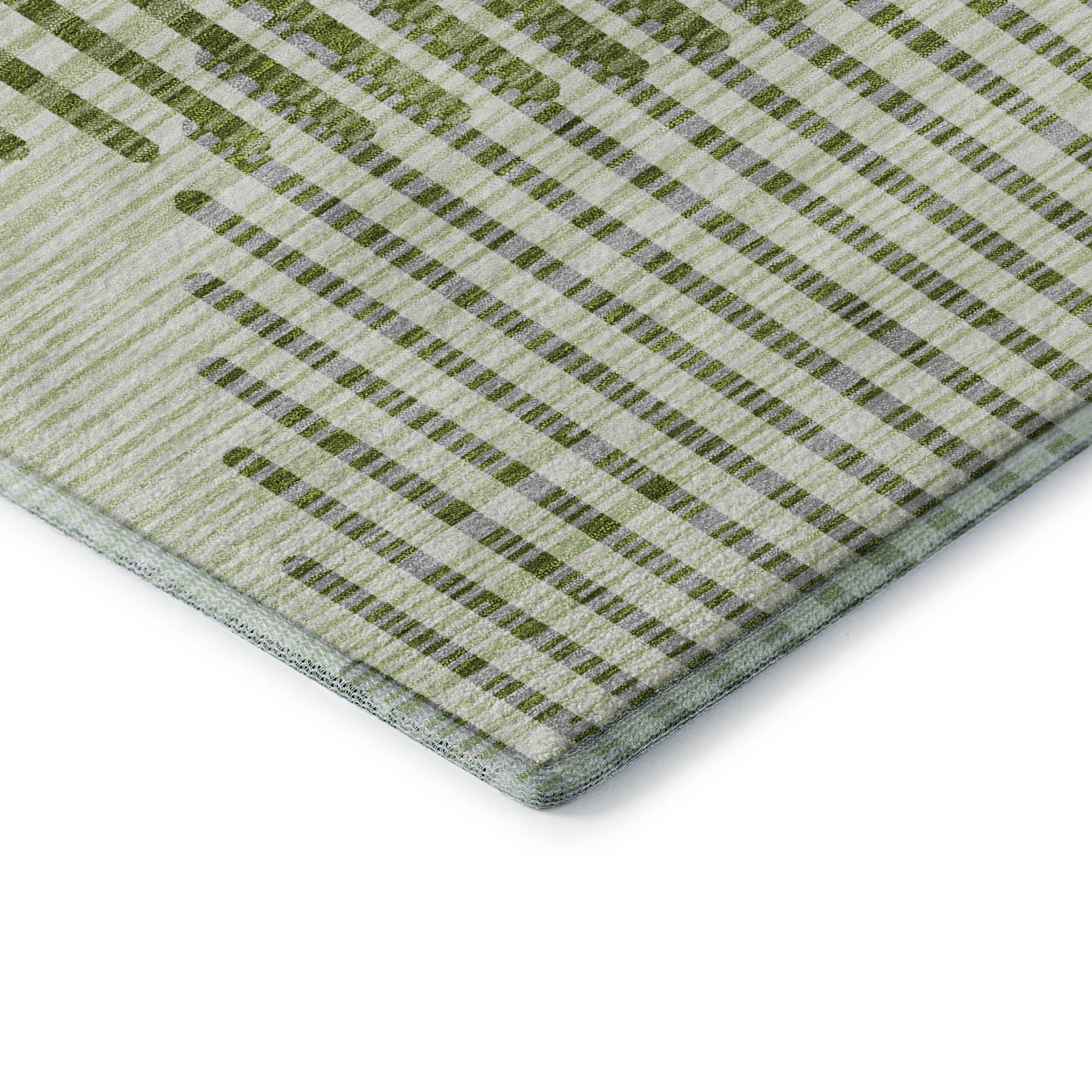 Reykjavik Machine Washable Transitional Green Rug 1'8" x 2'6" #shape_Rectangle