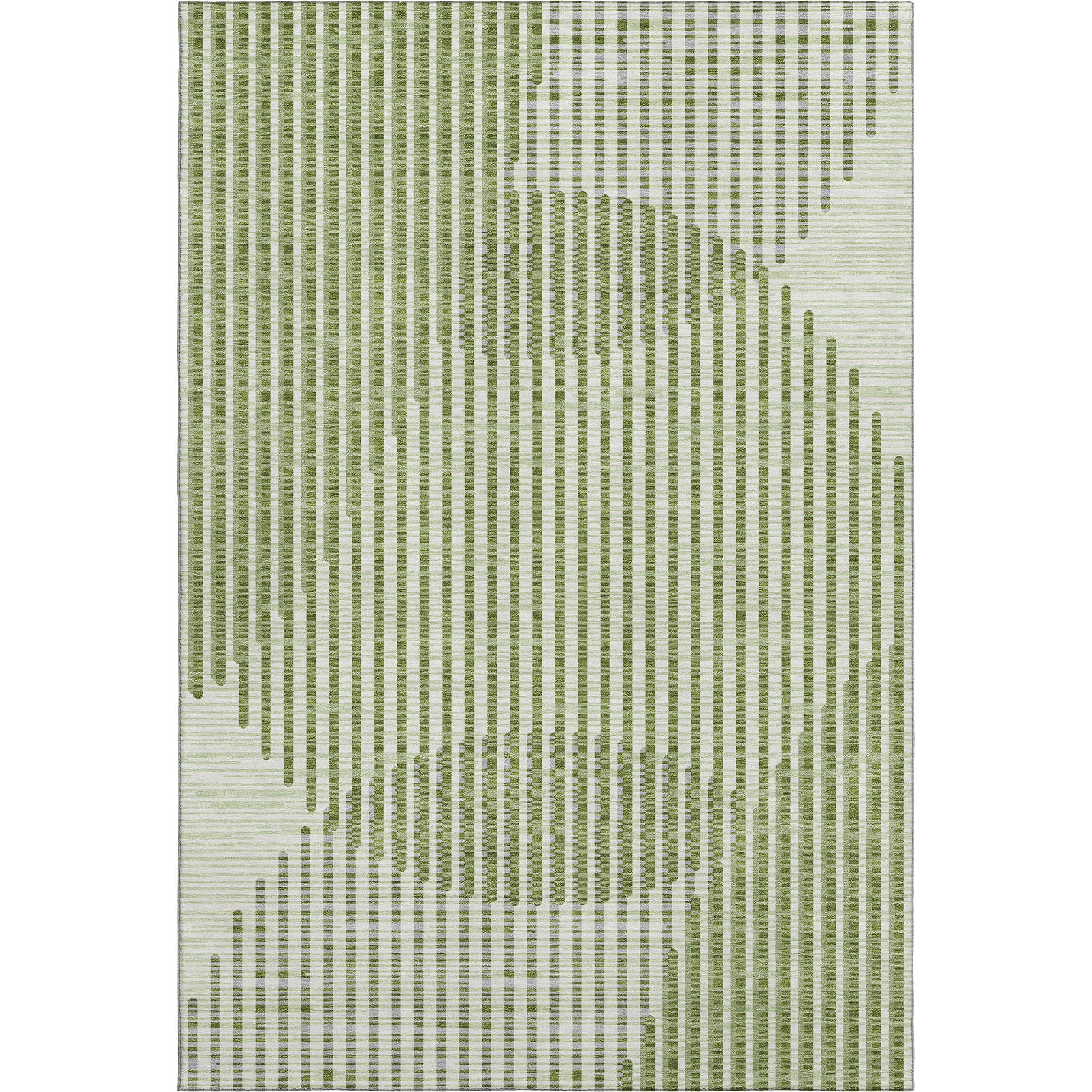 Reykjavik Machine Washable Transitional Green Rug 2'6" x 3'10" #shape_Rectangle