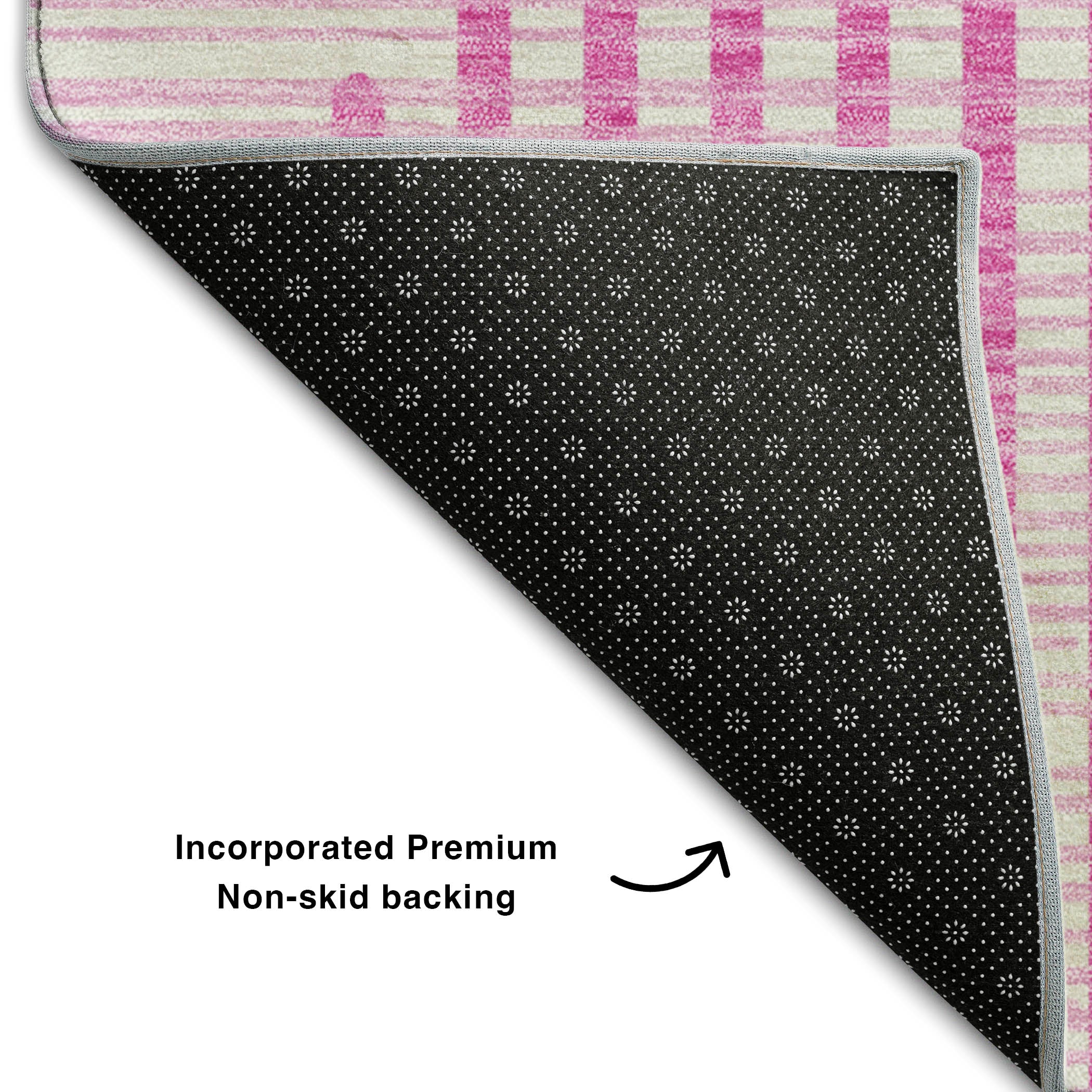 Reykjavik Machine Washable Transitional Pink Rug 1'8" x 2'6" #shape_Rectangle