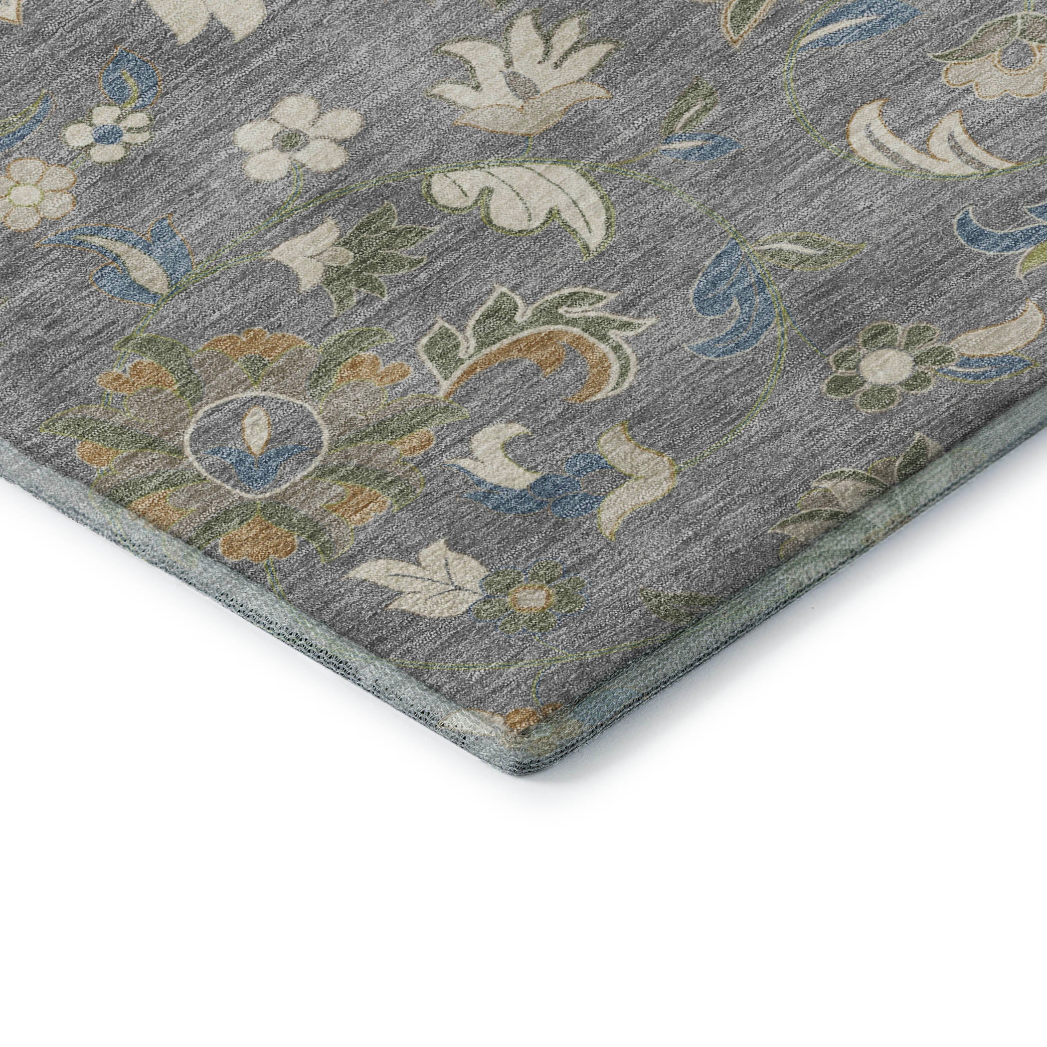 Baku Machine Washable Transitional Gray Rug 1'8" x 2'6" #shape_Rectangle