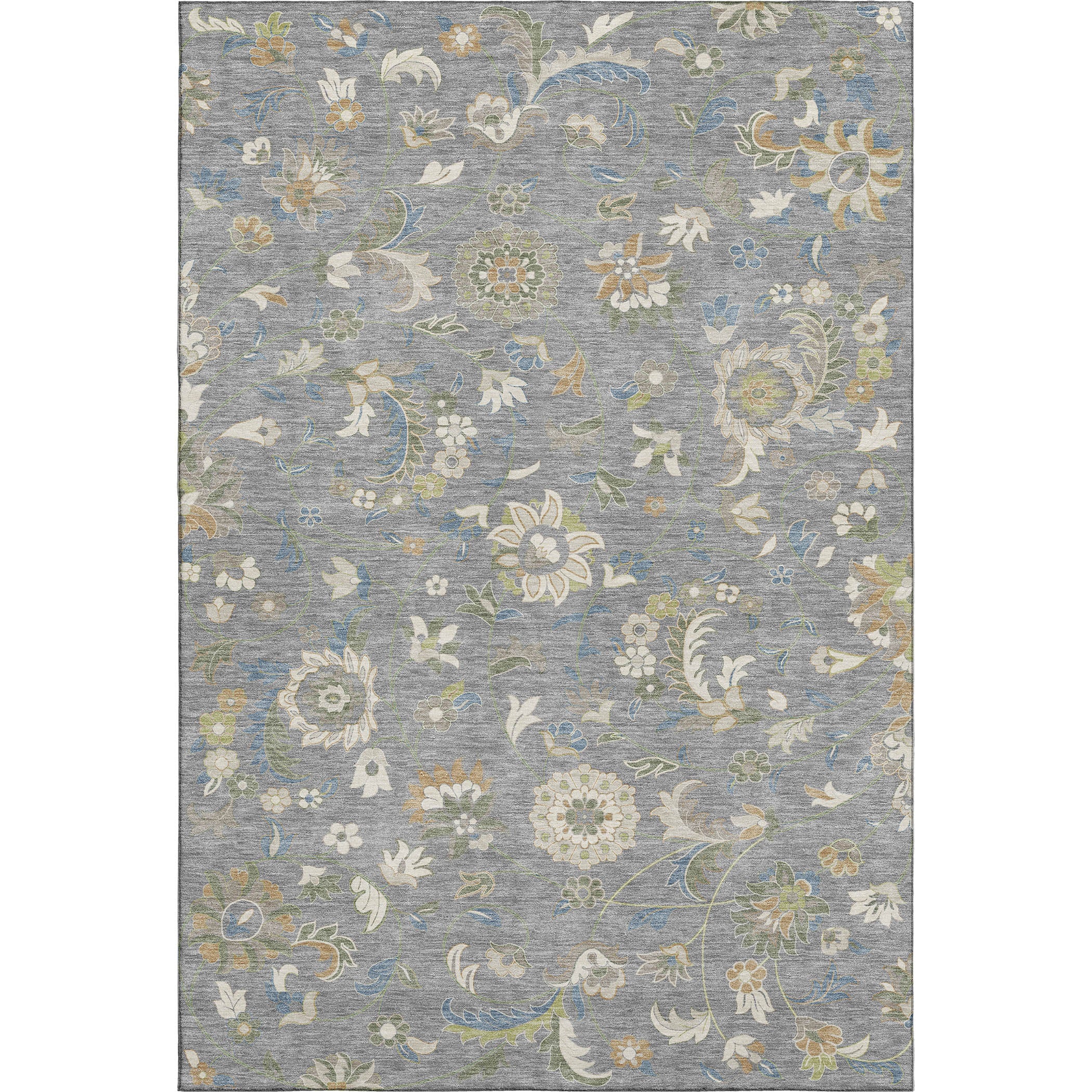 Baku Machine Washable Transitional Gray Rug 2'6" x 3'10" #shape_Rectangle