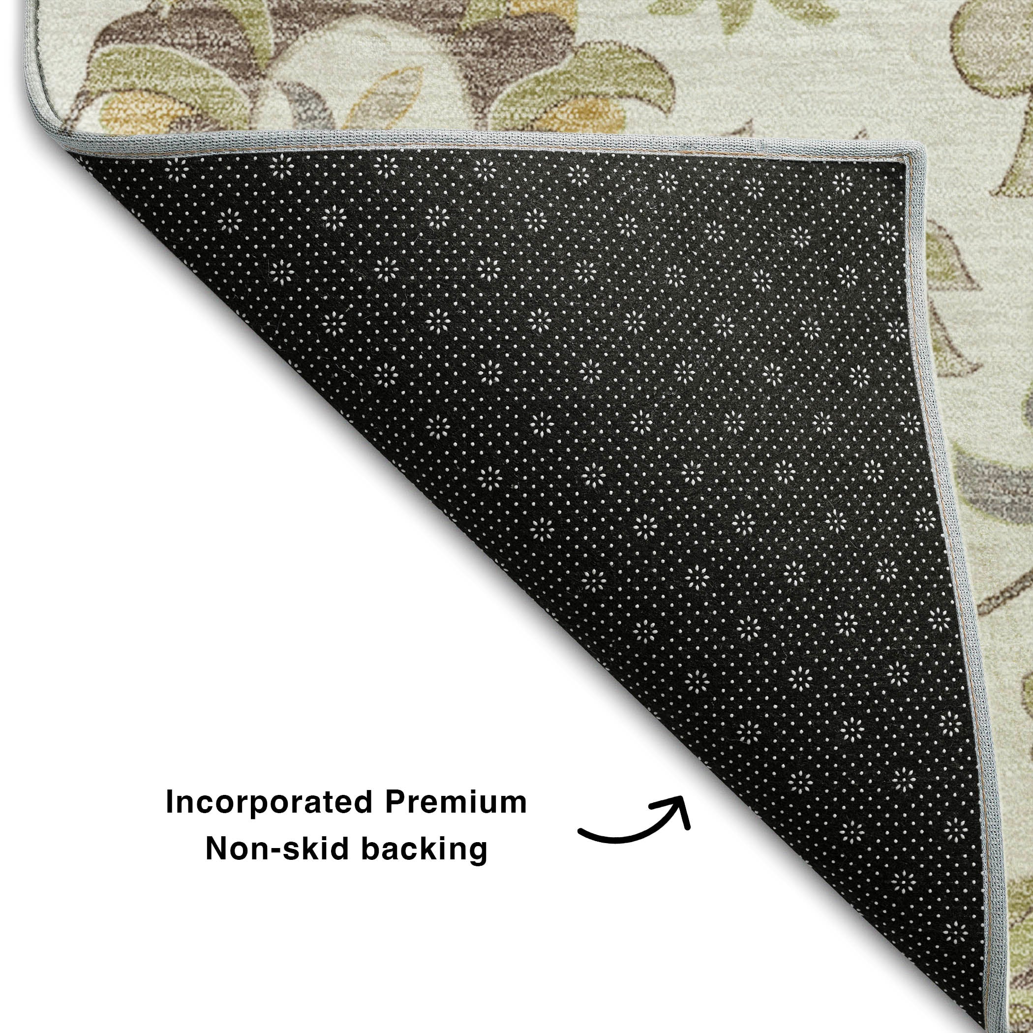 Baku Machine Washable Transitional Ivory Rug 1'8" x 2'6" #shape_Rectangle