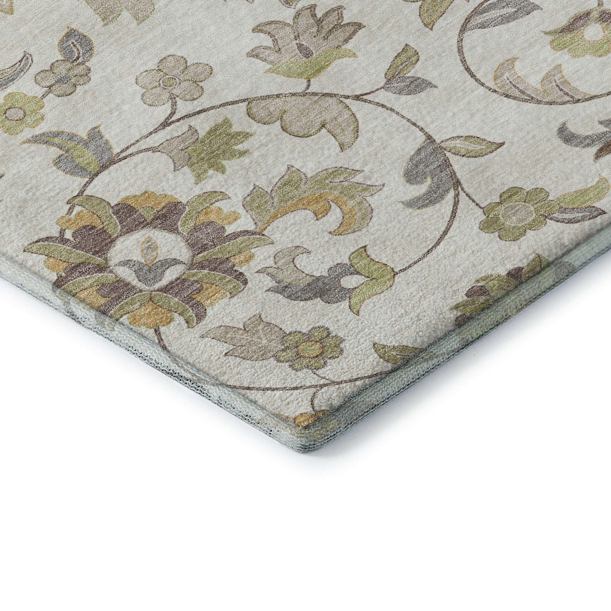 Baku Machine Washable Transitional Ivory Rug 1'8" x 2'6" #shape_Rectangle
