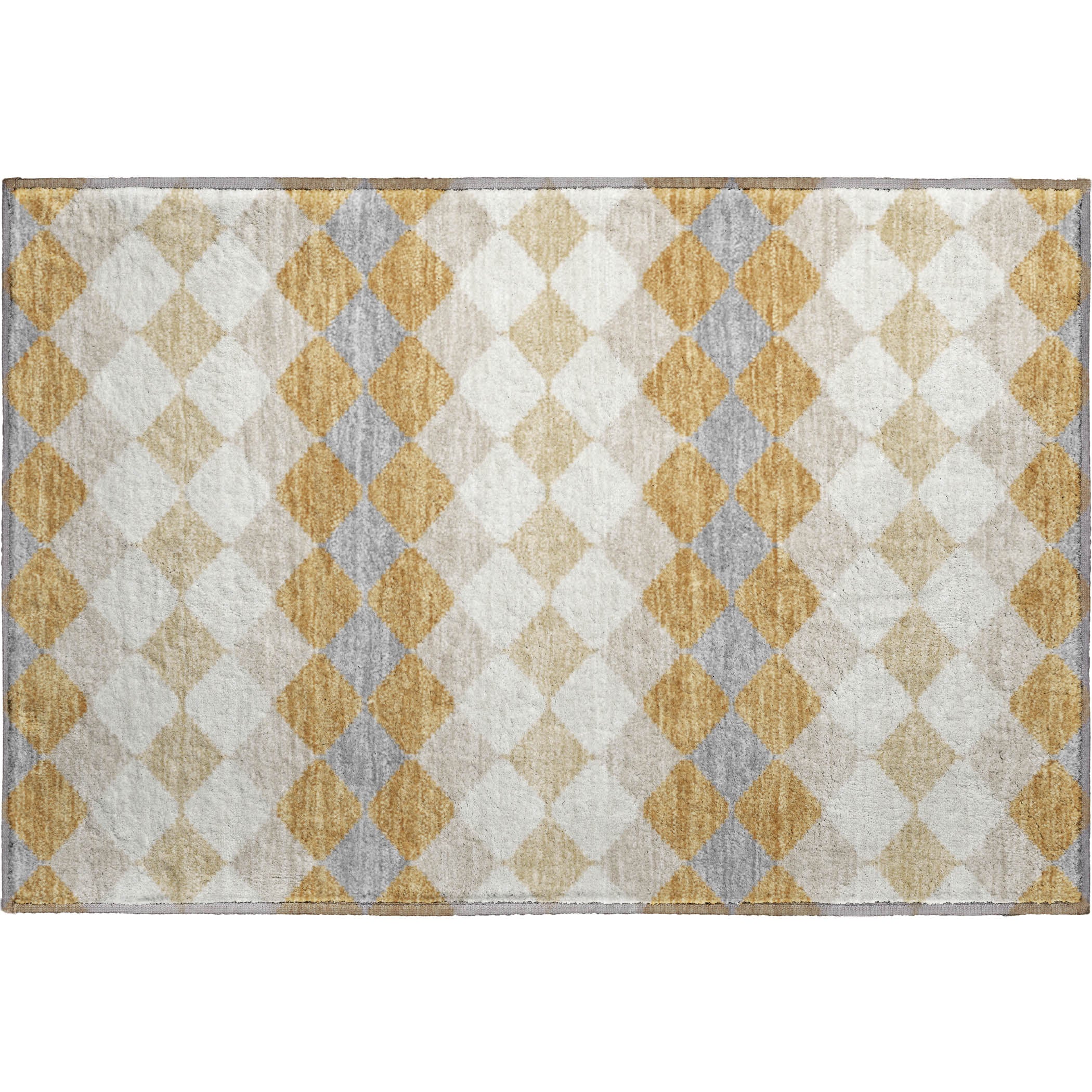 Colombo Machine Washable Transitional Gold Rug 1'8" x 2'6" #shape_Rectangle