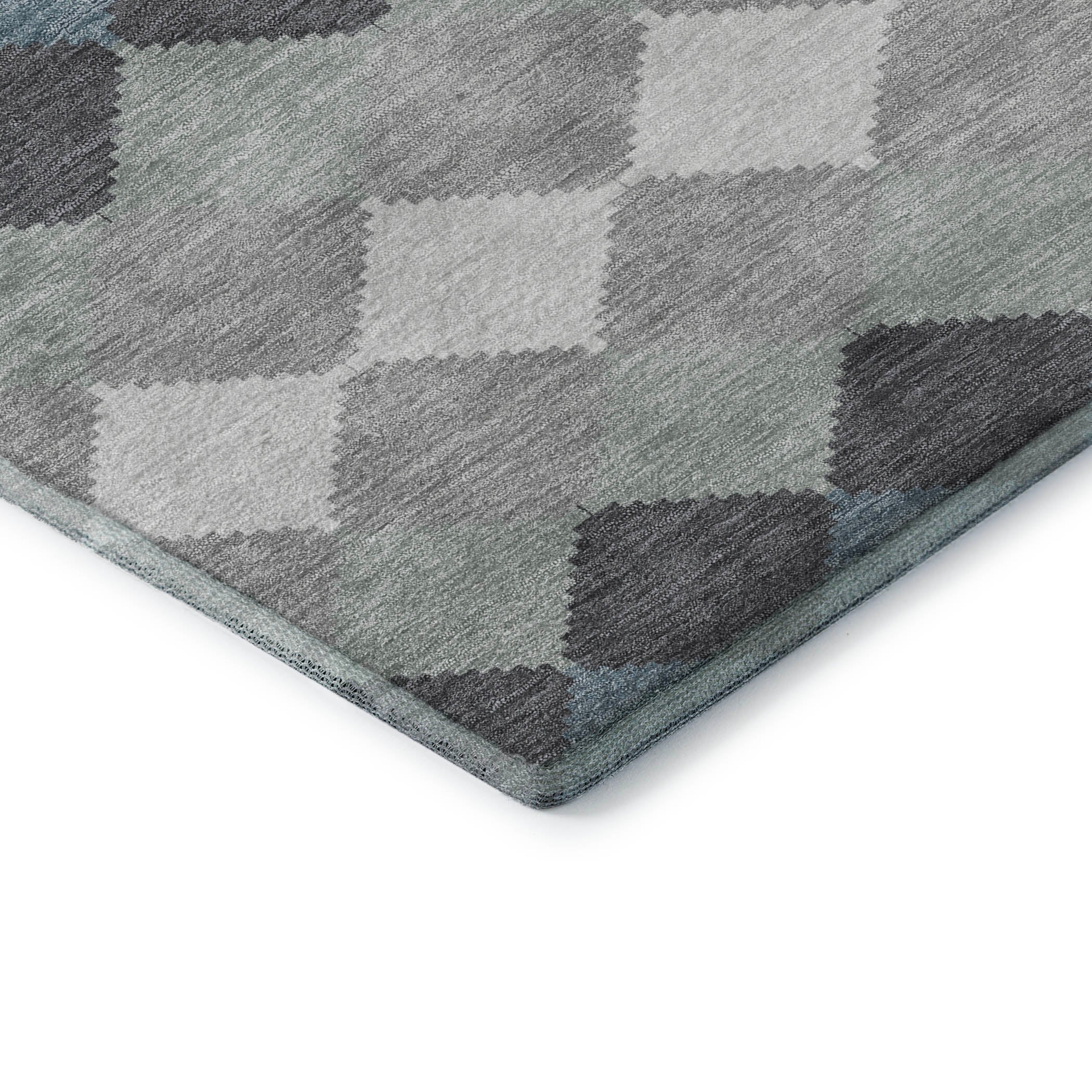Colombo Machine Washable Transitional Gray Rug 1'8" x 2'6" #shape_Rectangle