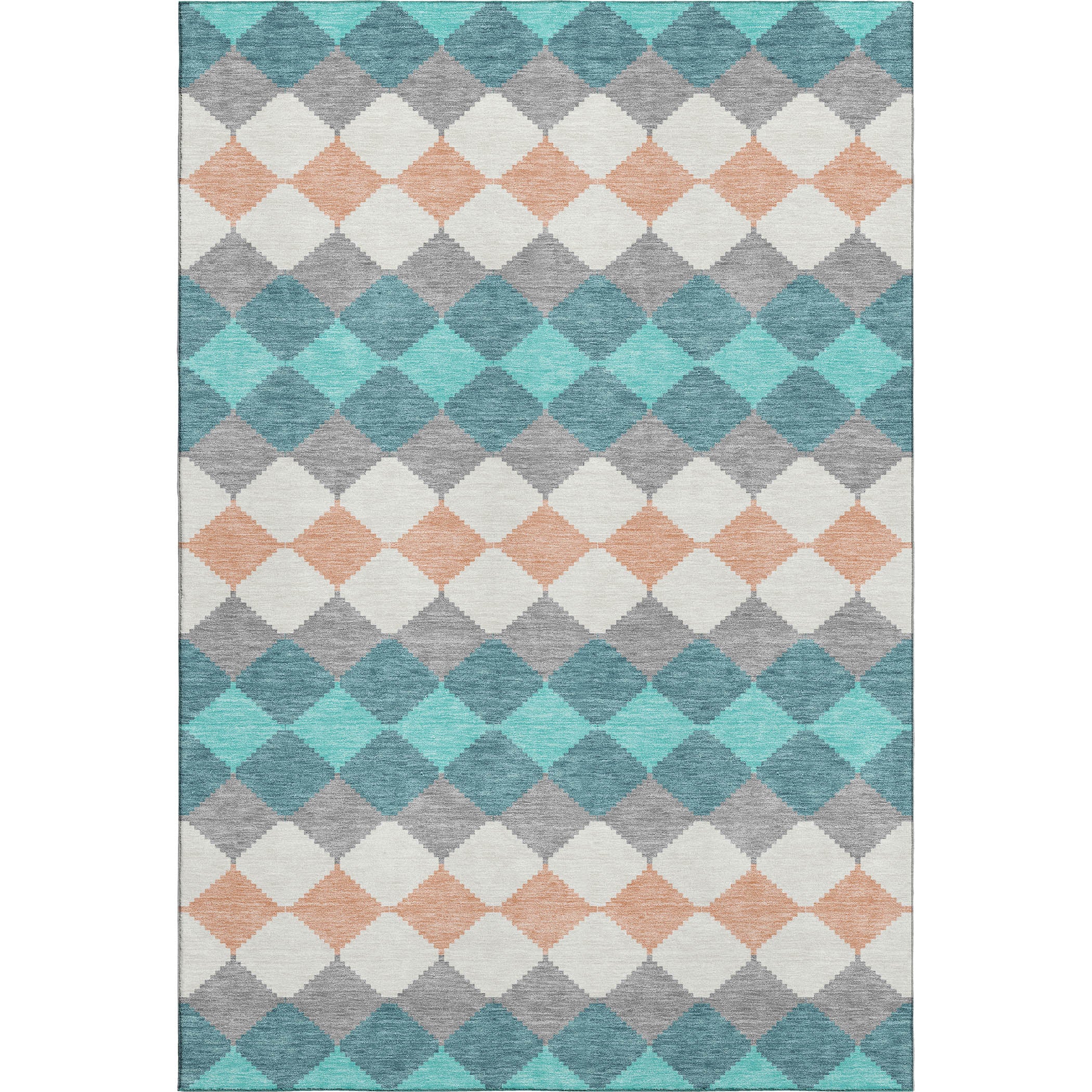Colombo Machine Washable Transitional Teal Rug 2'6" x 3'10" #shape_Rectangle