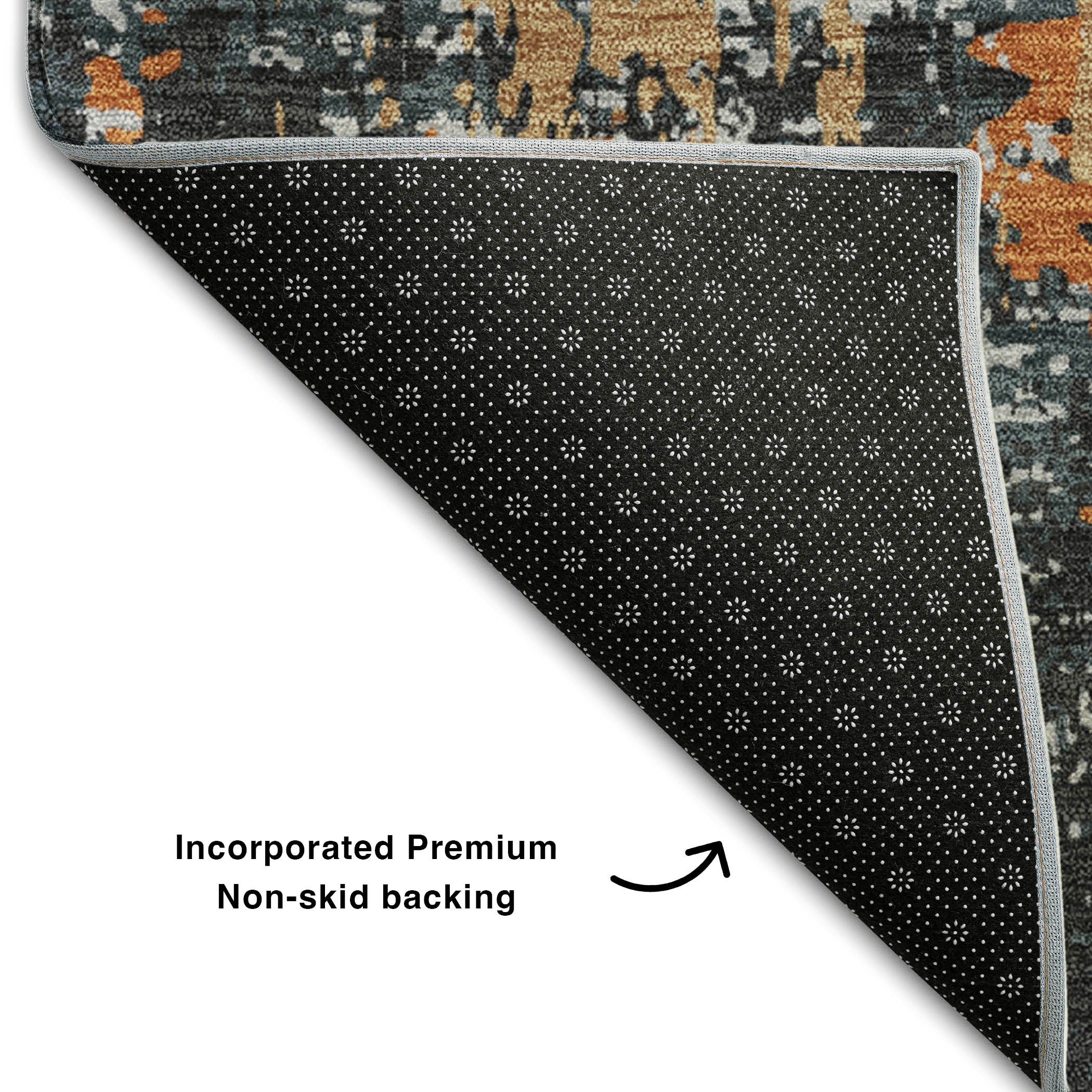 Athens Machine Washable Transitional Charcoal Gray Rug 1'8" x 2'6" #shape_Rectangle