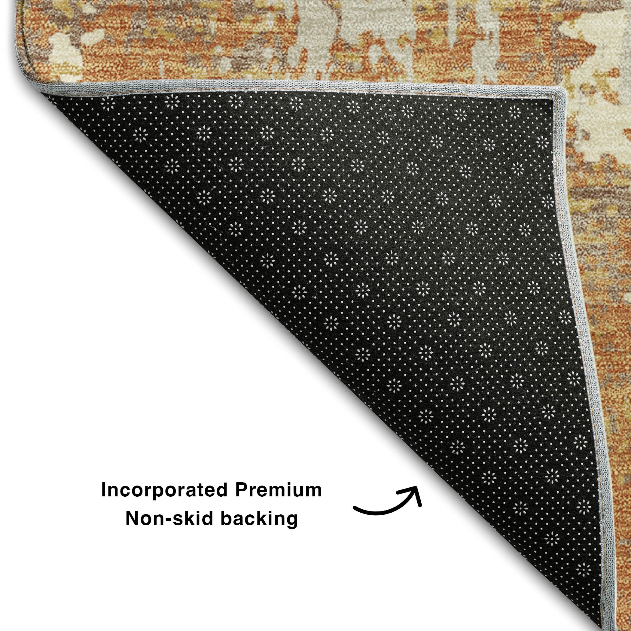 Athens Machine Washable Transitional Copper Orange Rug 1'8" x 2'6" #shape_Rectangle