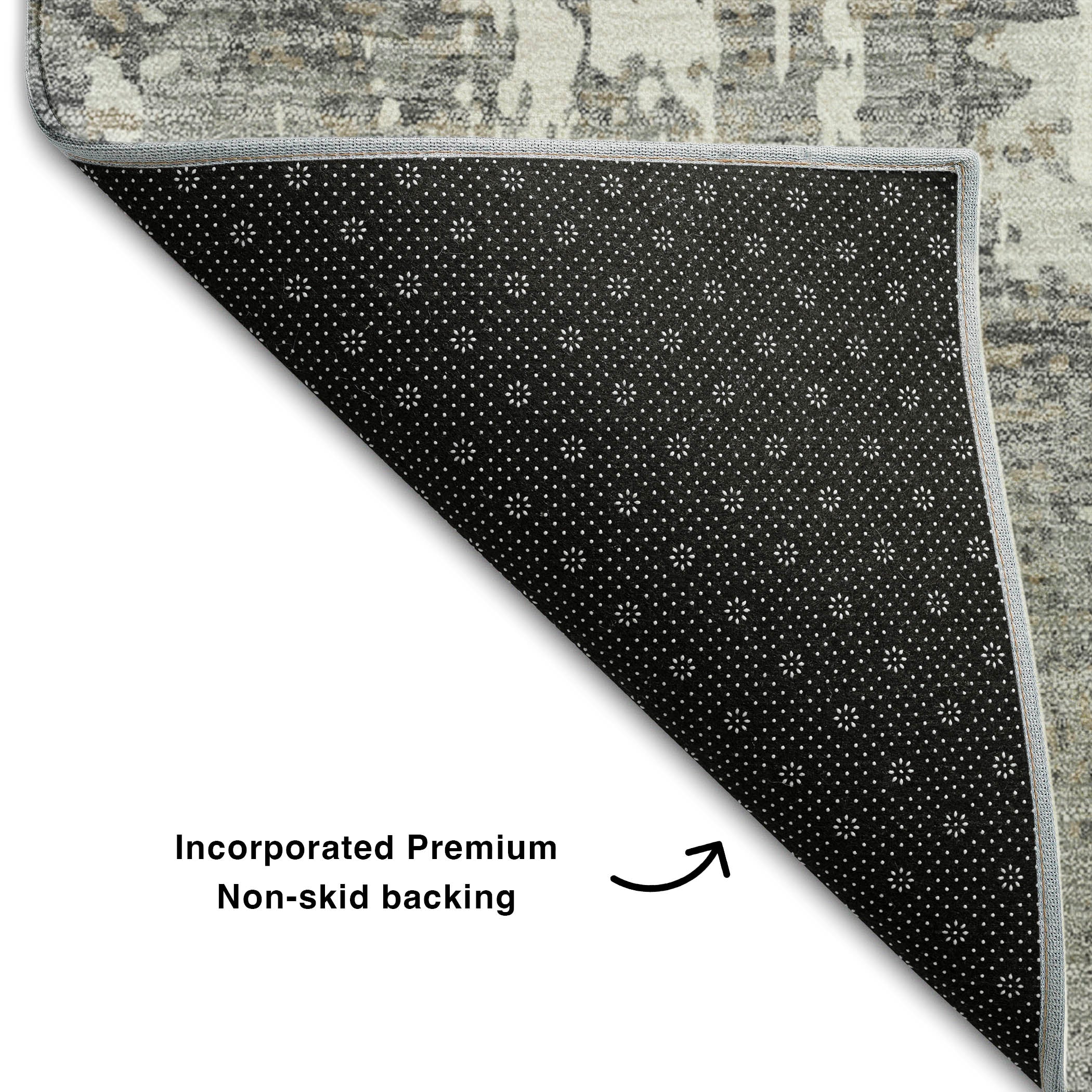 Athens Machine Washable Transitional Gray Rug 1'8" x 2'6" #shape_Rectangle