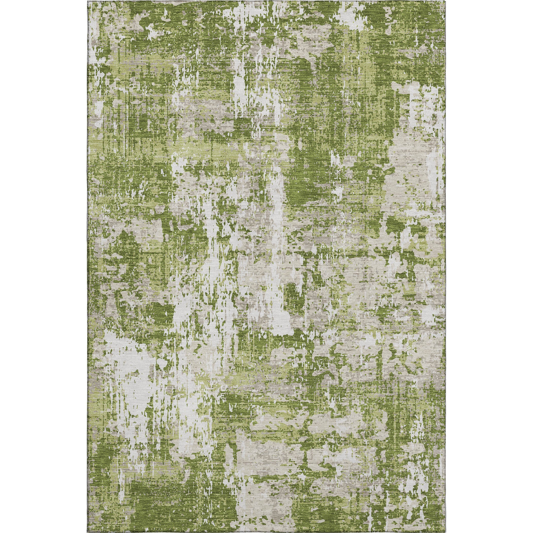 Athens Machine Washable Transitional Green Rug 2'6" x 3'10" #shape_Rectangle
