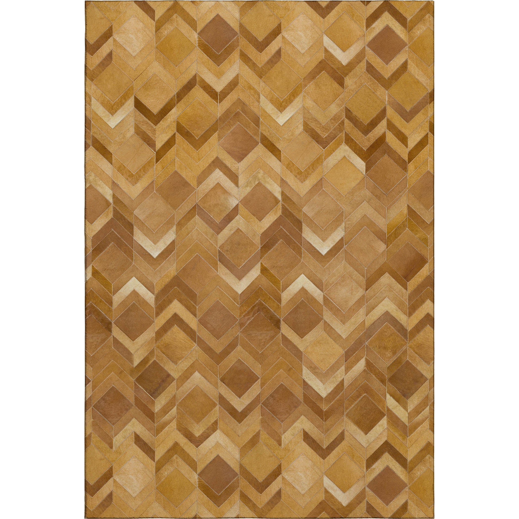 Vienna Machine Washable Cowhide Brown Browns Rug 2'6" x 3'10" #shape_Rectangle