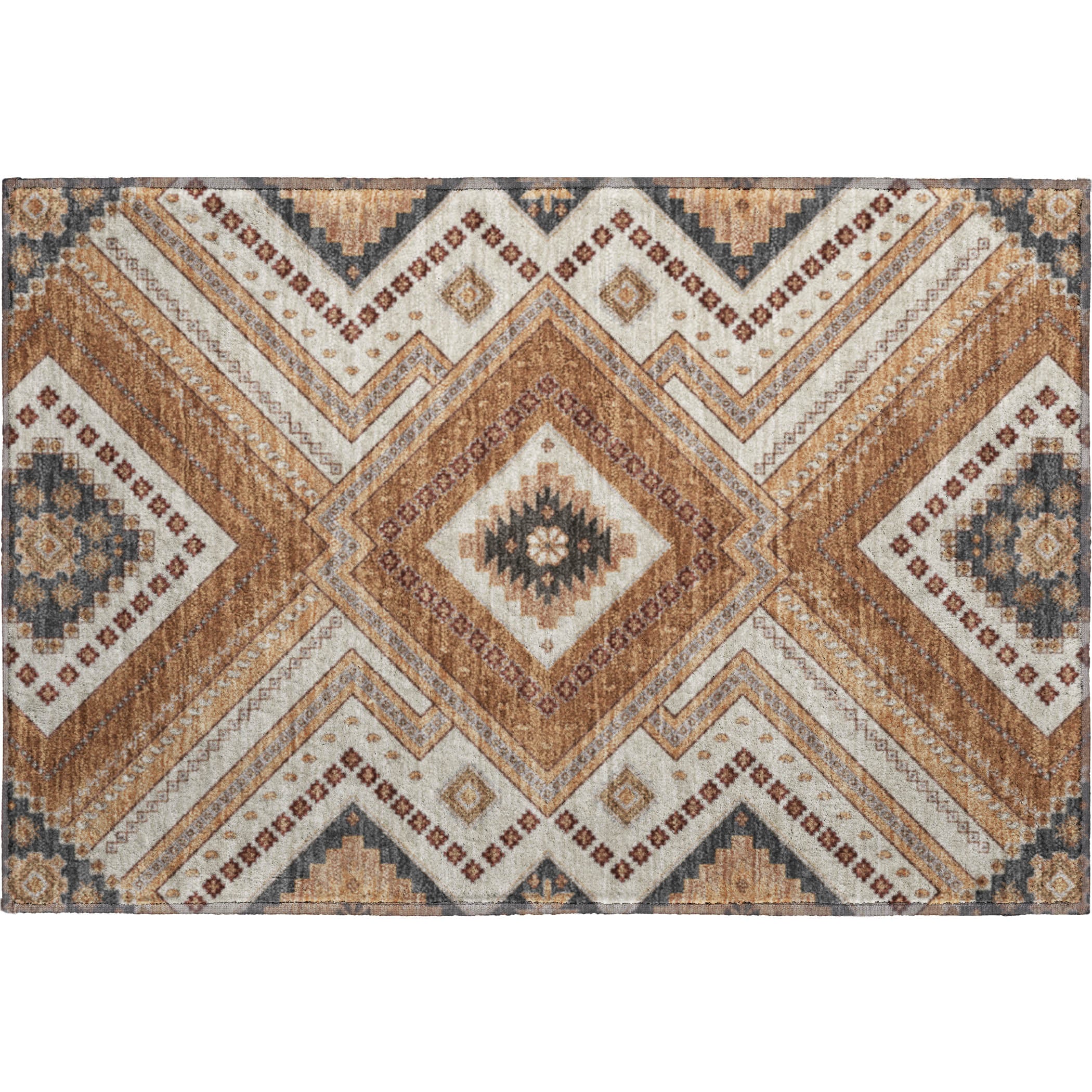 Ghent Machine Washable Transitional Copper Orange Rug 1'8" x 2'6" #shape_Rectangle