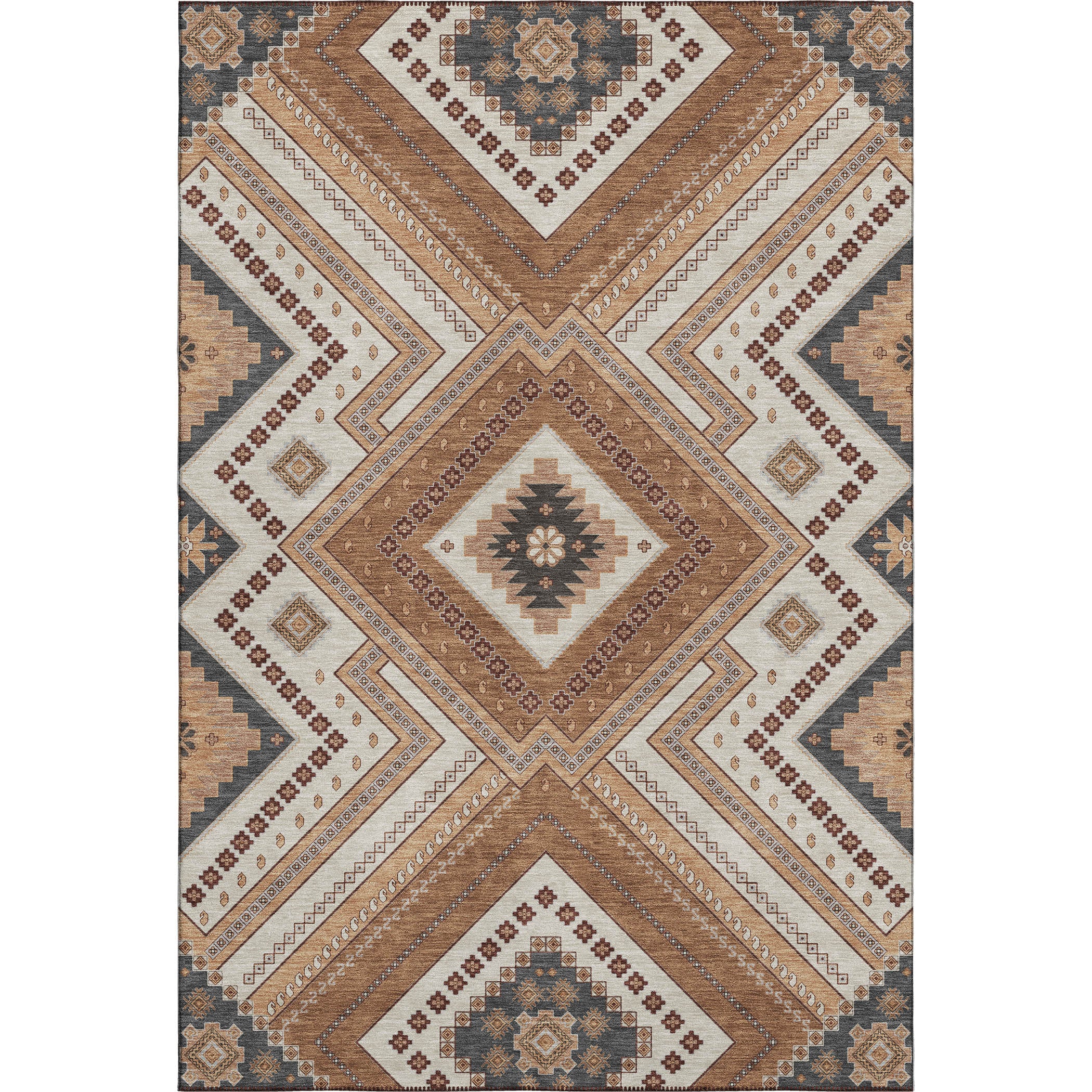 Ghent Machine Washable Transitional Copper Orange Rug 2'6" x 3'10" #shape_Rectangle