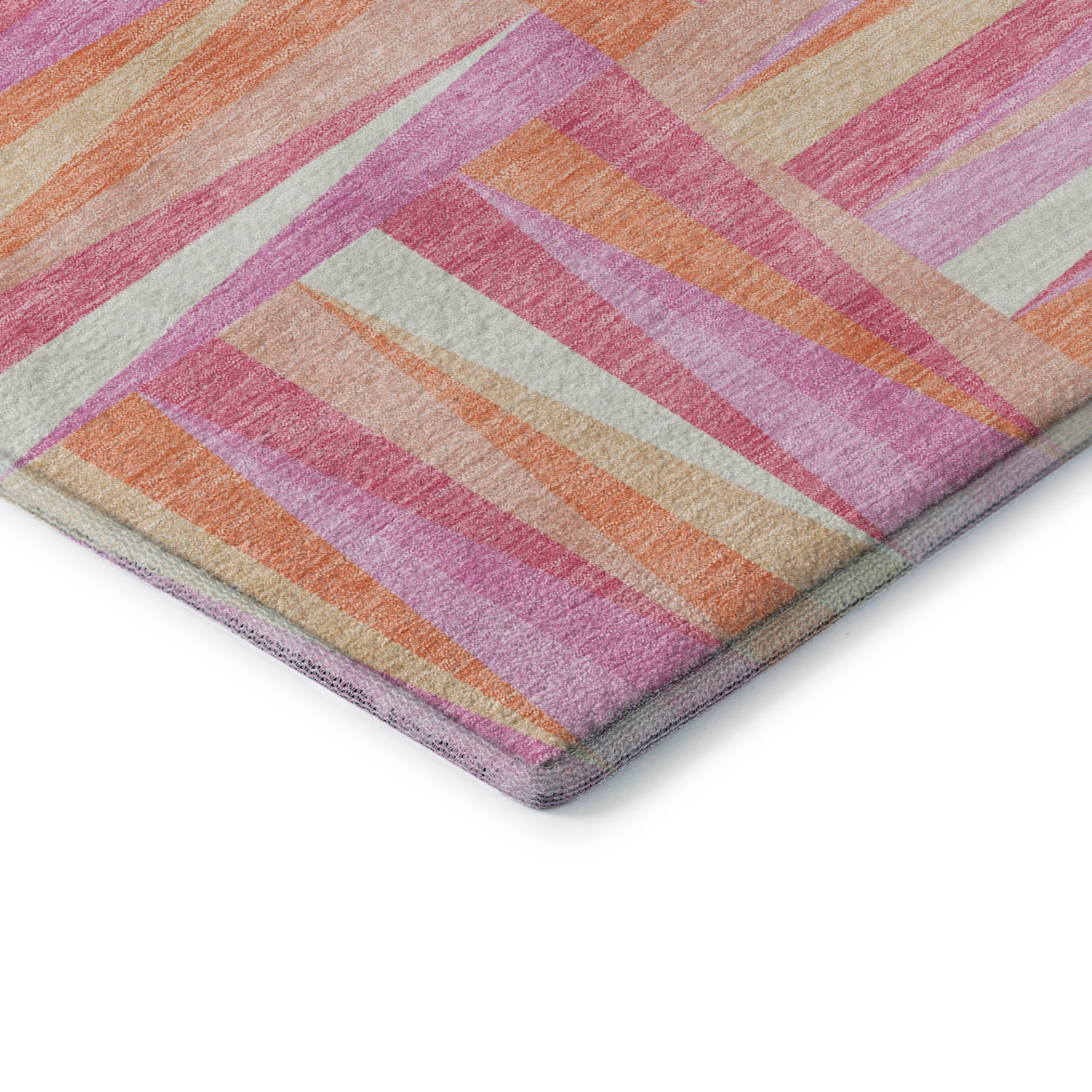 Bruges Machine Washable Transitional Blush Pink Rug 1'8" x 2'6" #shape_Rectangle