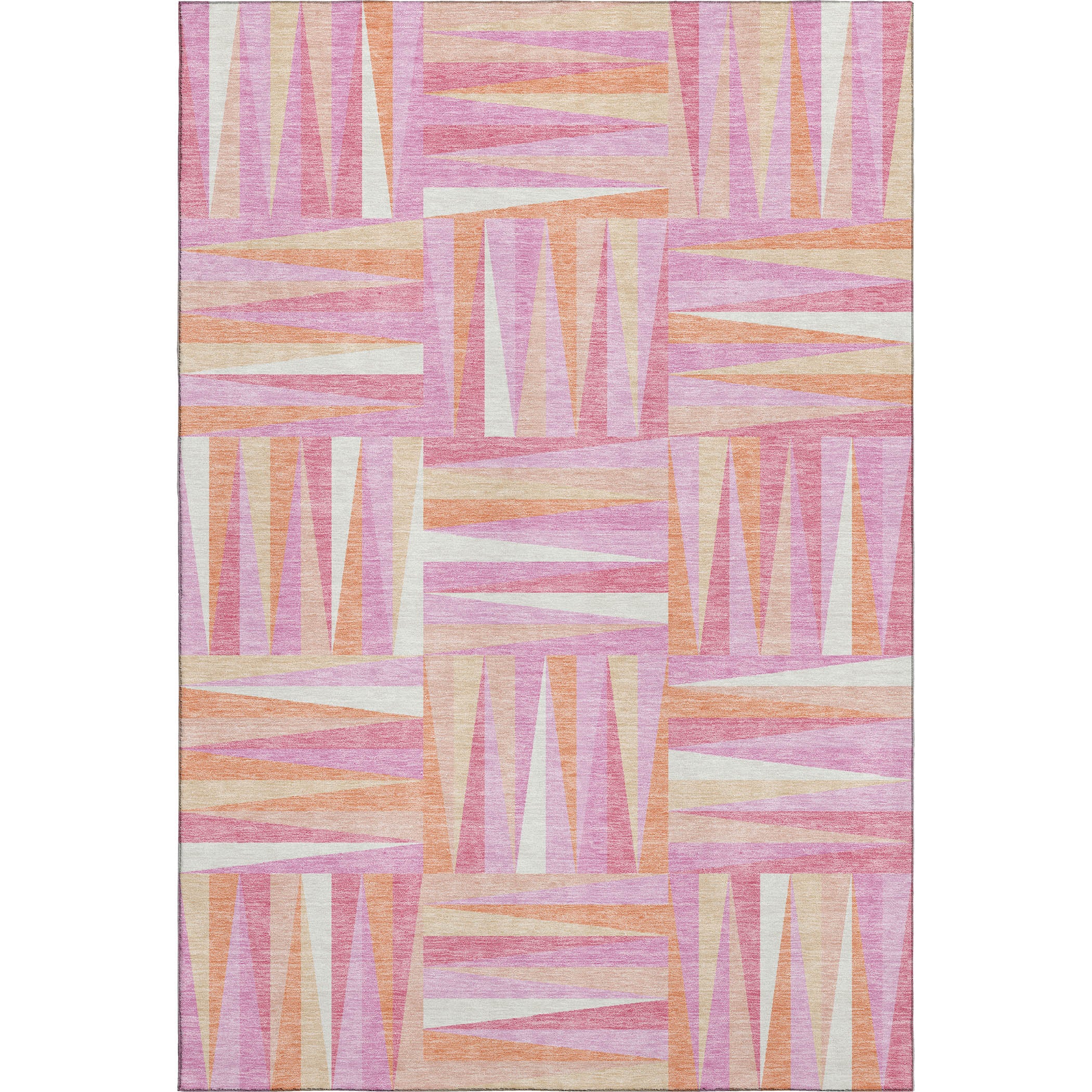 Bruges Machine Washable Transitional Blush Pink Rug 2'6" x 3'10" #shape_Rectangle