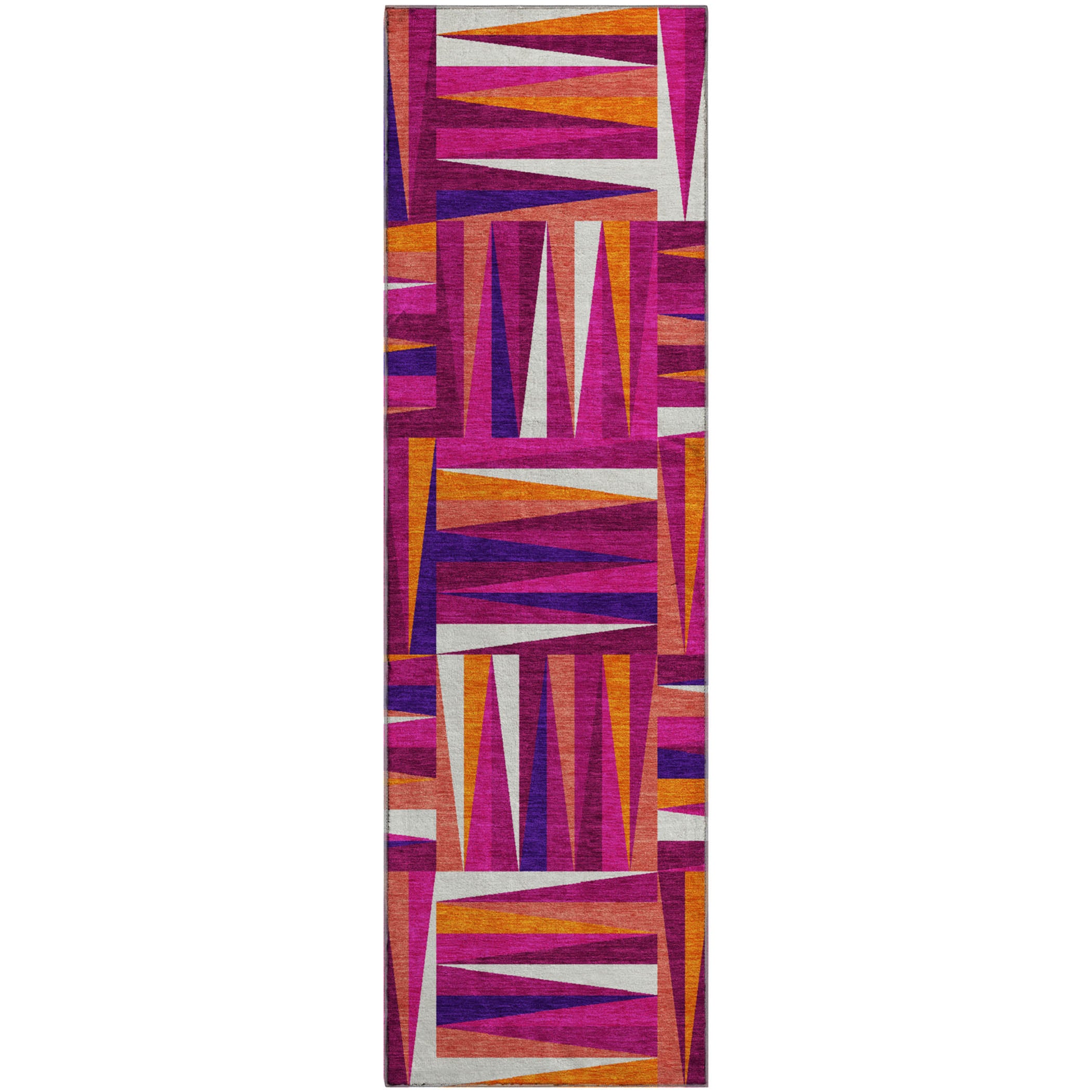 Bruges Machine Washable Transitional Garnet Red Rug 2'3" x 7'6" #shape_Runner