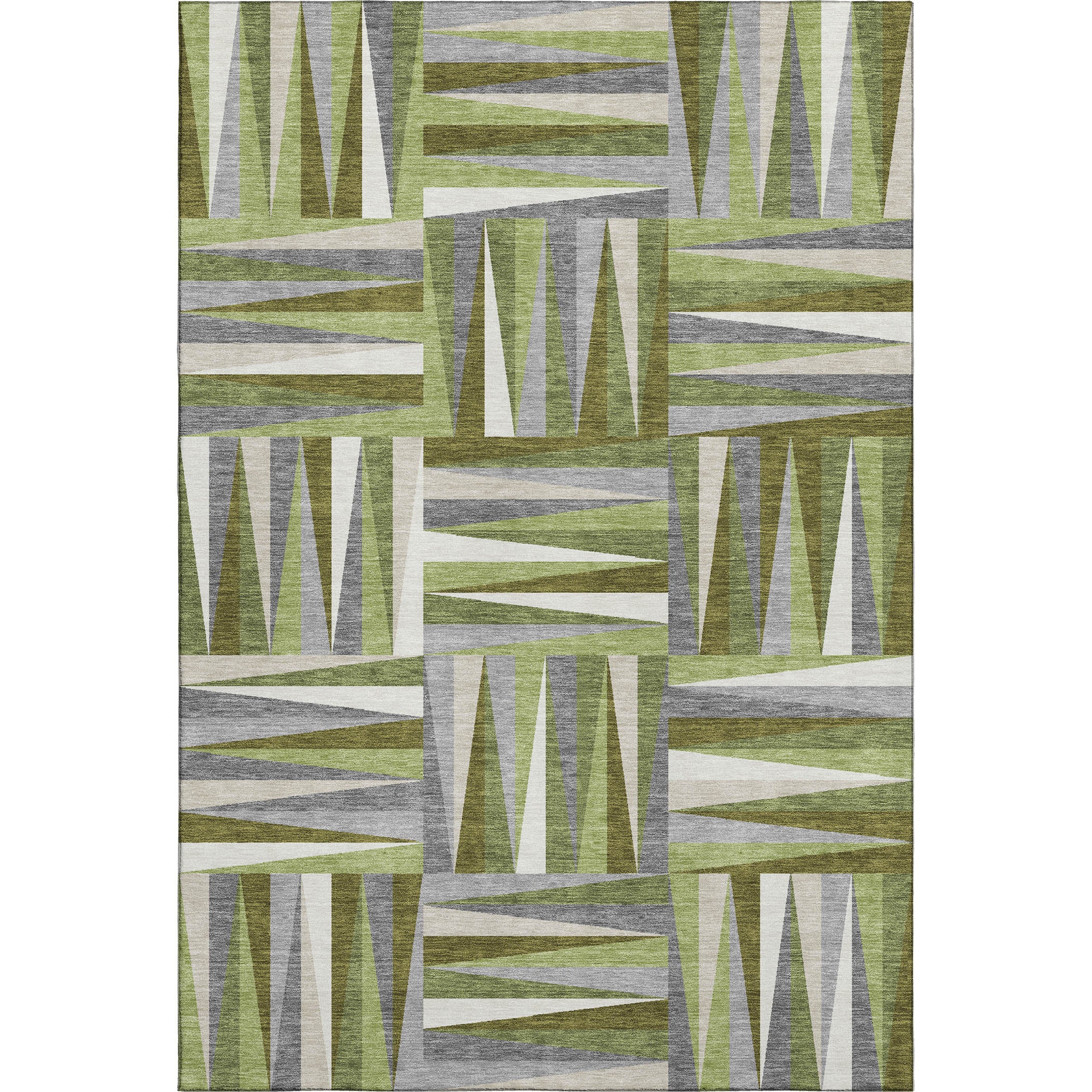 Bruges Machine Washable Transitional Green Rug 2'6" x 3'10" #shape_Rectangle