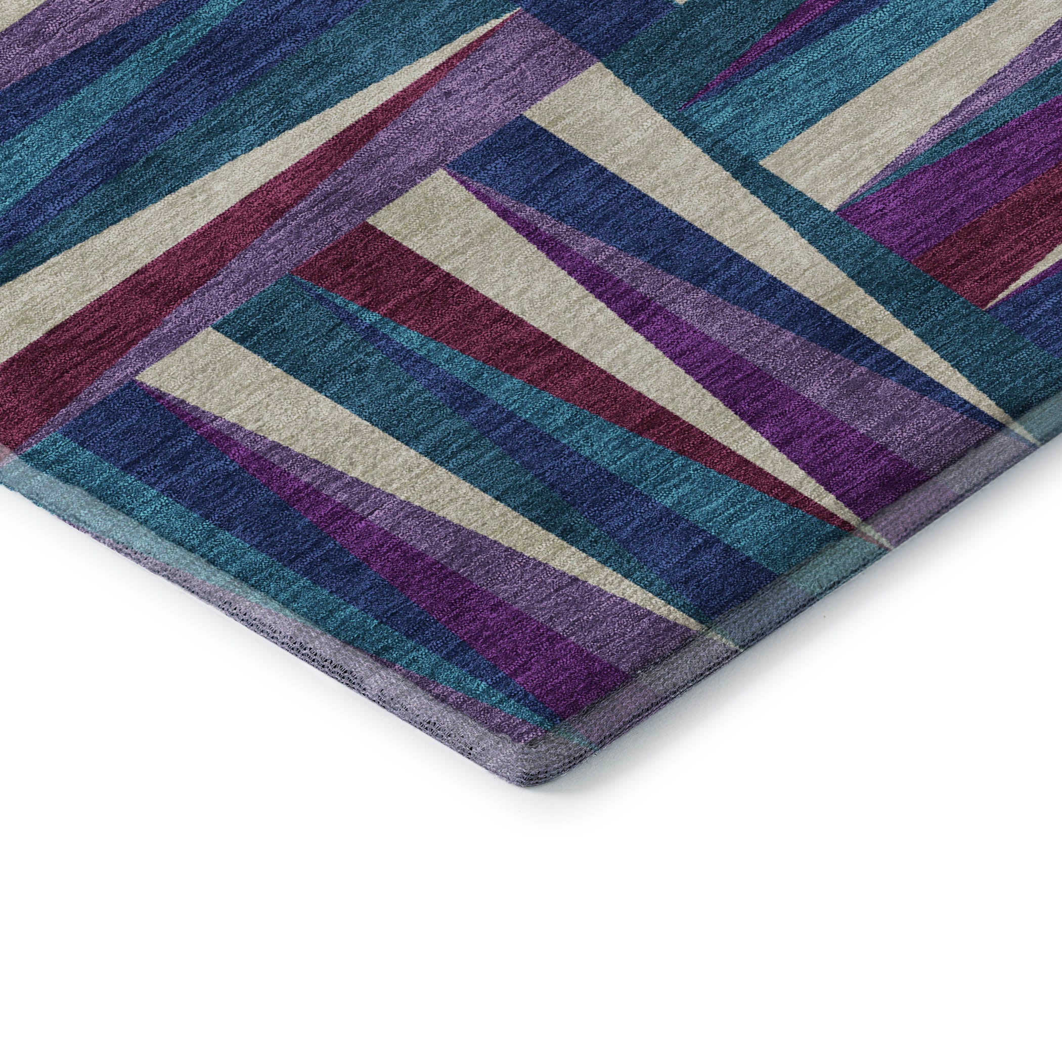 Bruges Machine Washable Transitional Purple Rug 1'8" x 2'6" #shape_Rectangle