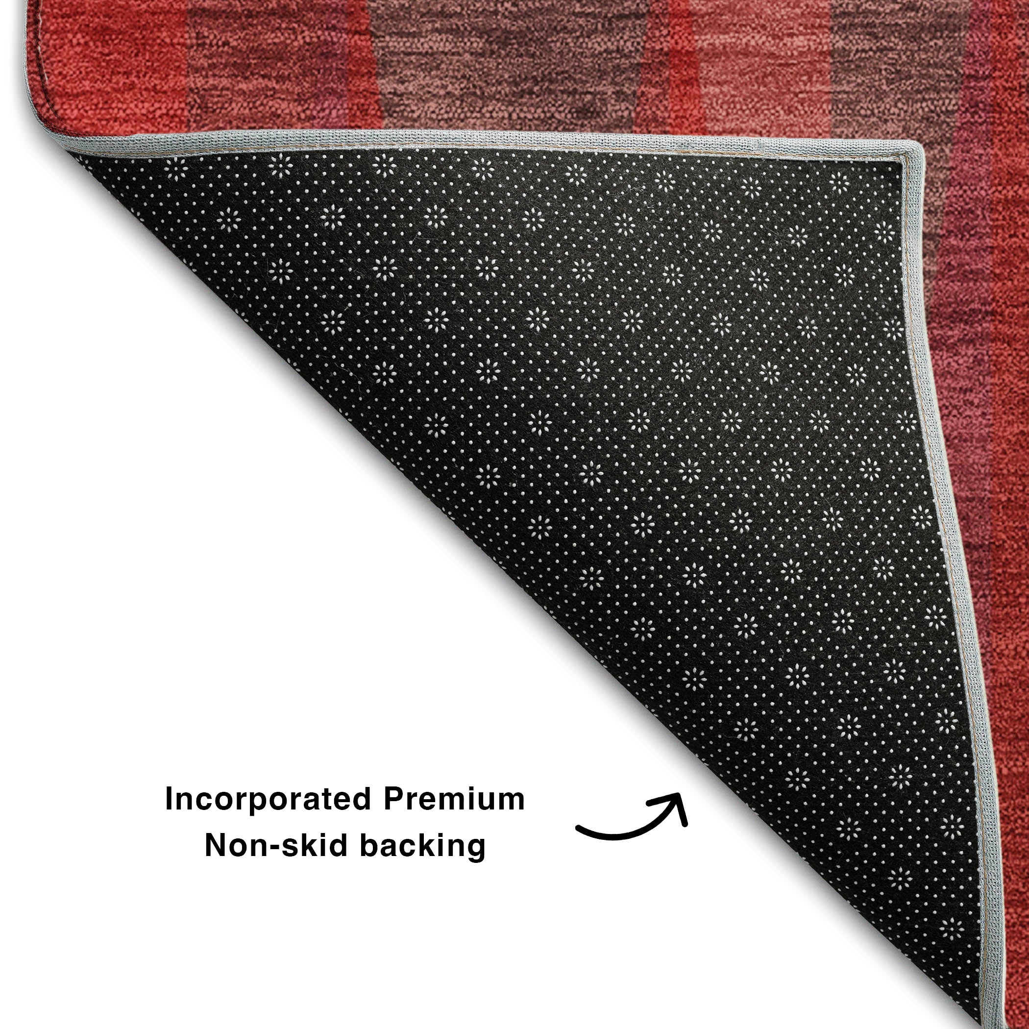 Bruges Machine Washable Transitional Red Rug 1'8" x 2'6" #shape_Rectangle