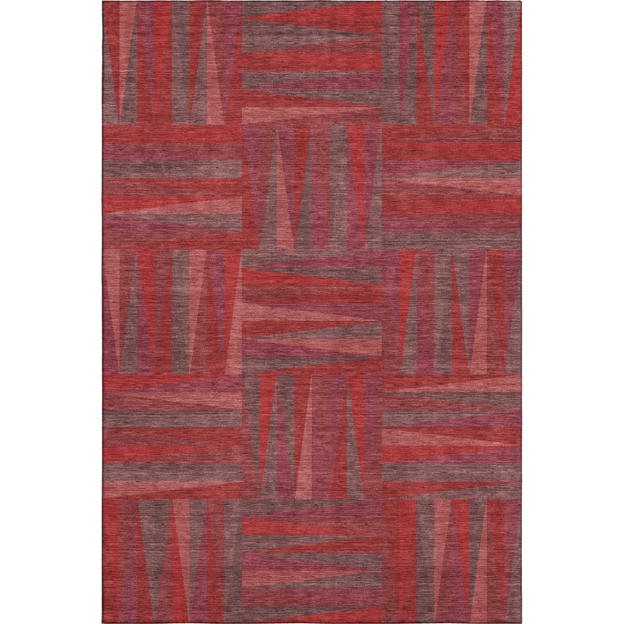 Bruges Machine Washable Transitional Red Rug 2'6" x 3'10" #shape_Rectangle