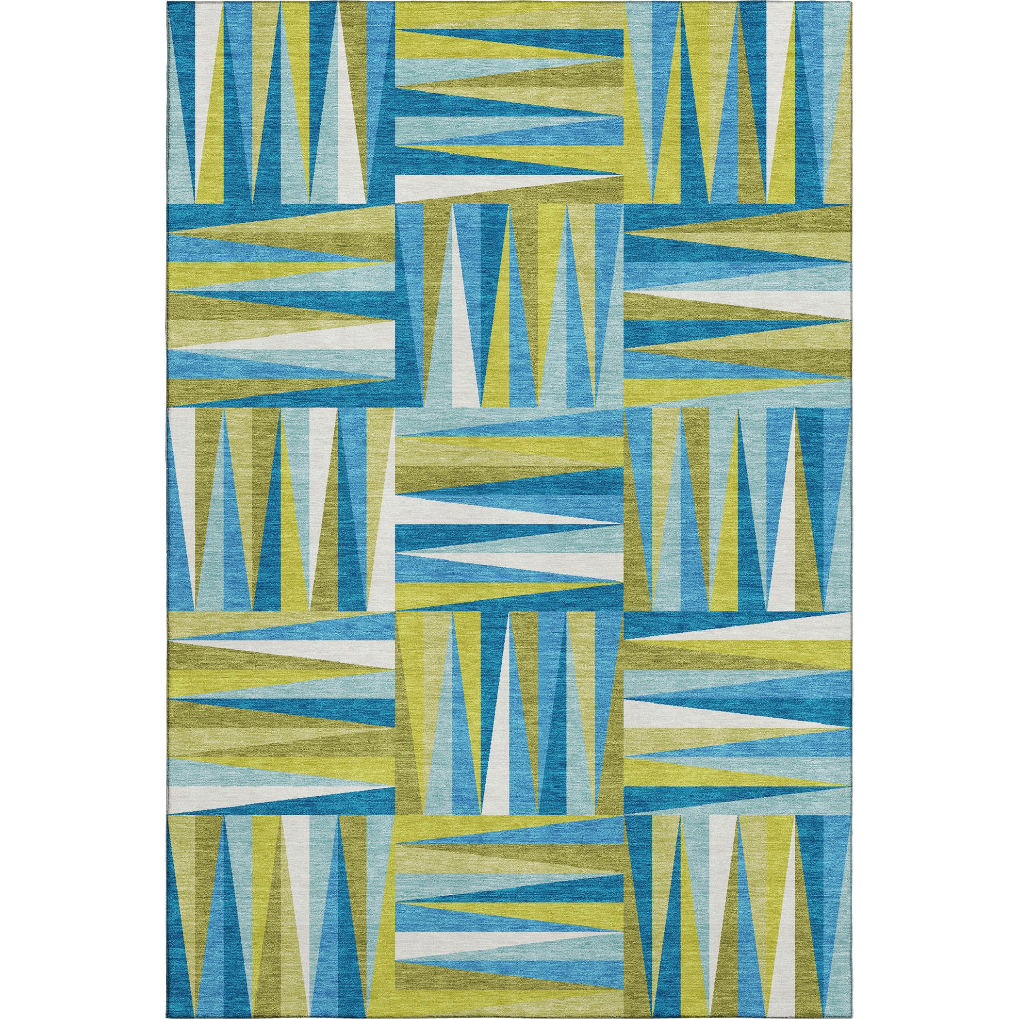 Bruges Machine Washable Transitional Teal Rug 2'6" x 3'10" #shape_Rectangle