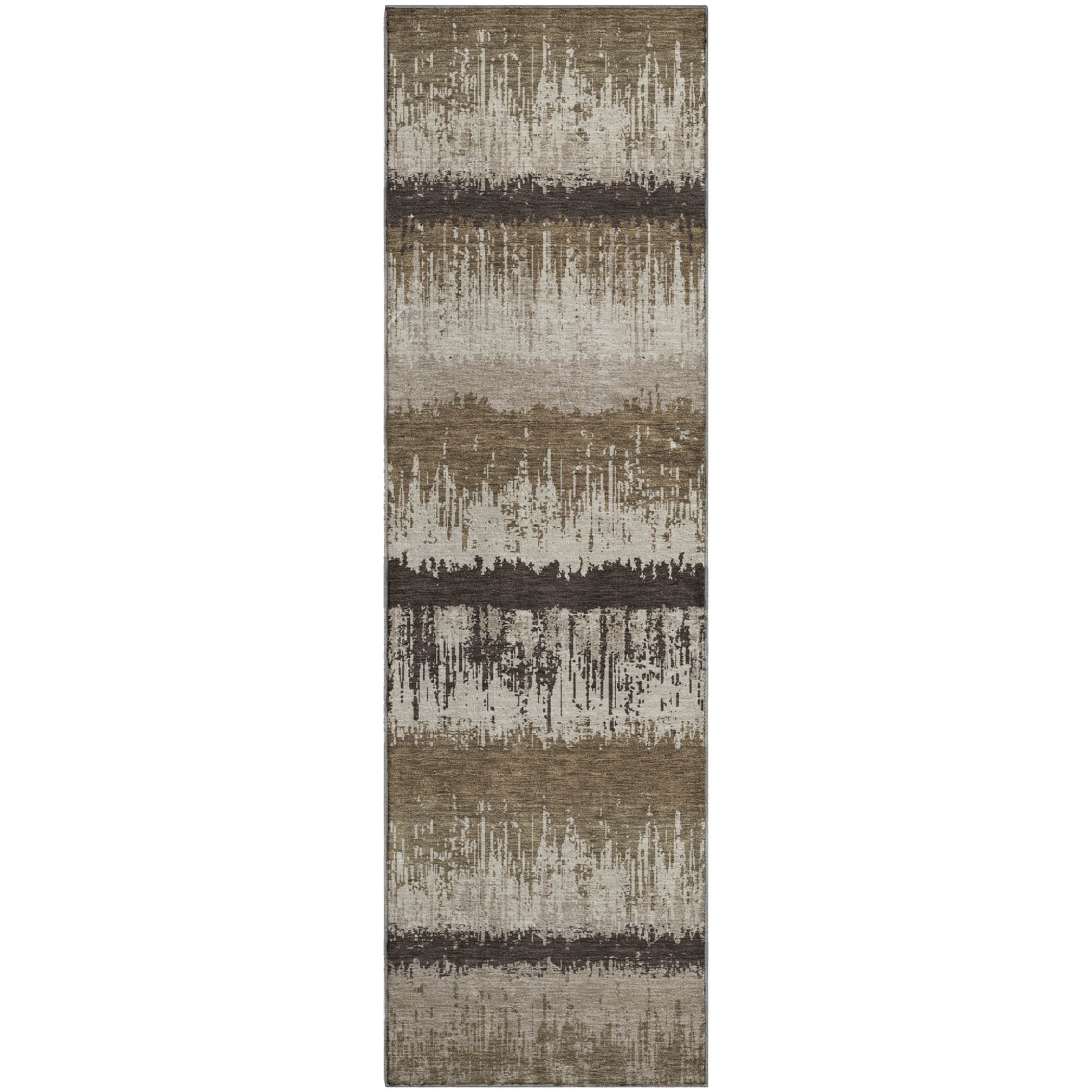 Marrakech Machine Washable Transitional Brown Rug 2'3" x 7'6" #shape_Runner