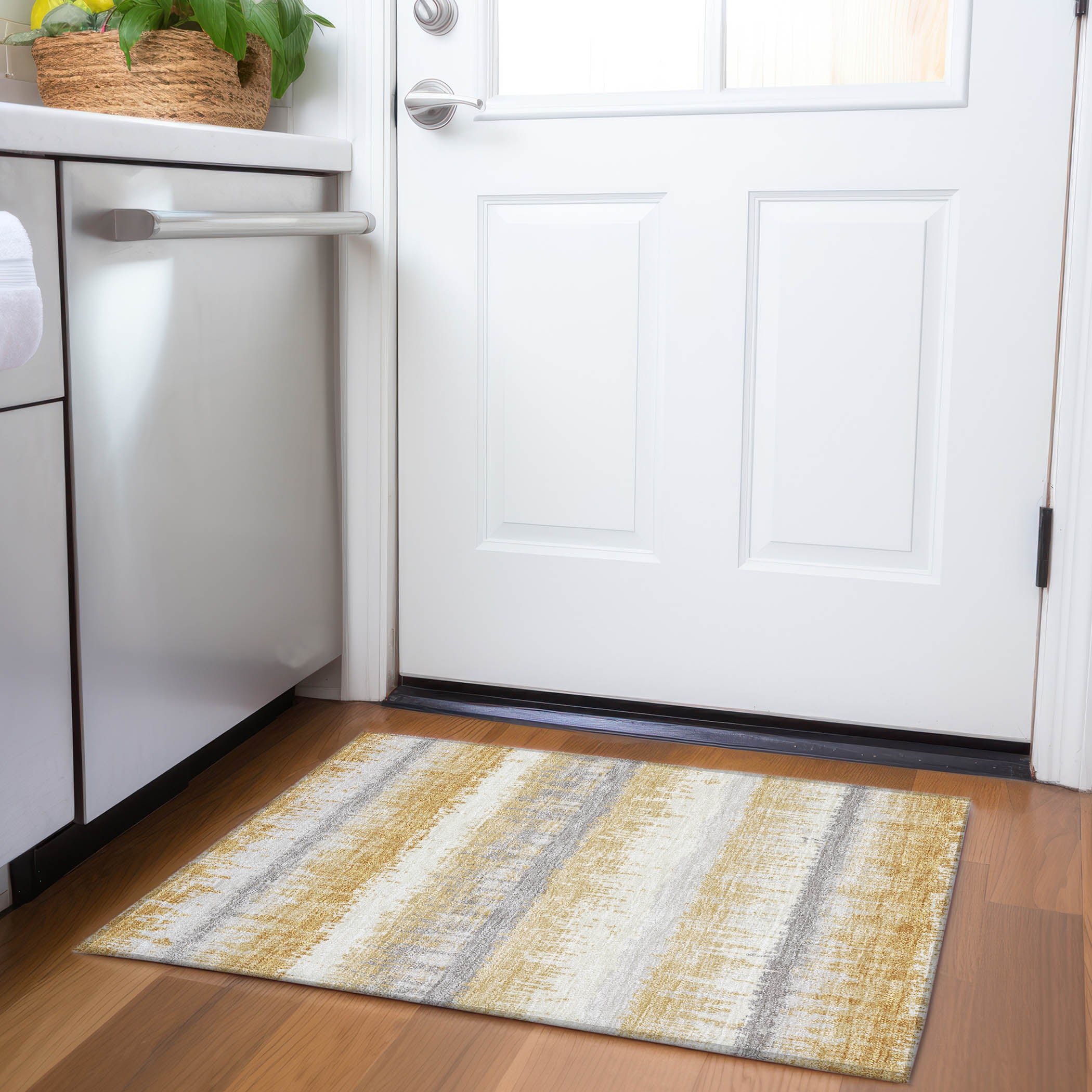 Marrakech Machine Washable Transitional Gold Rug 1'8" x 2'6" #shape_Rectangle