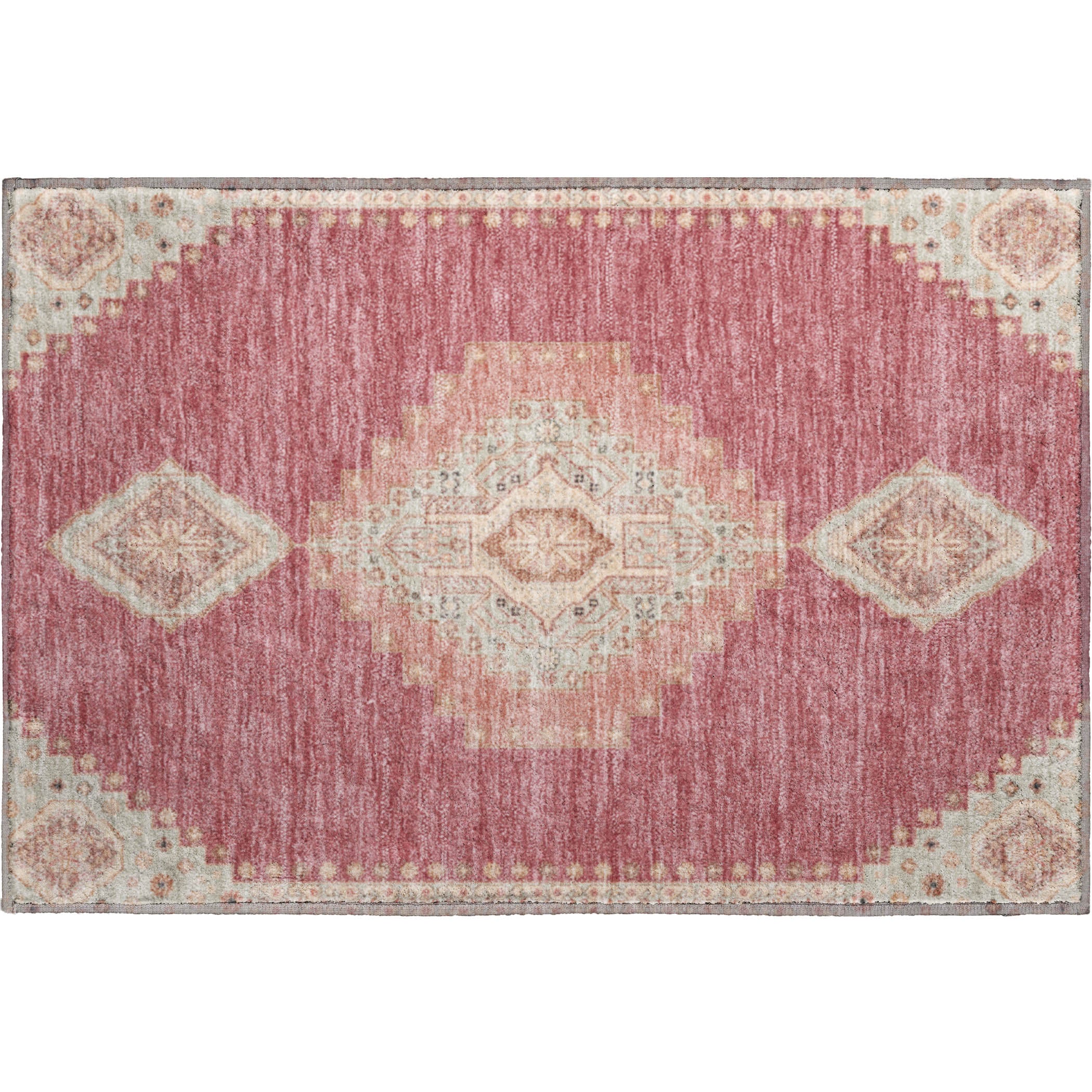 Jaipur Machine Washable Traditional Blush Pink Rug 1'8" x 2'6" #shape_Rectangle
