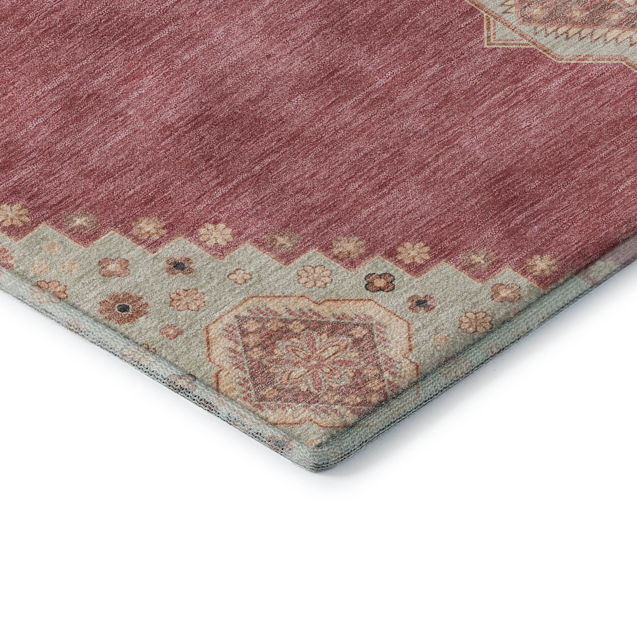Jaipur Machine Washable Traditional Blush Pink Rug 1'8" x 2'6" #shape_Rectangle