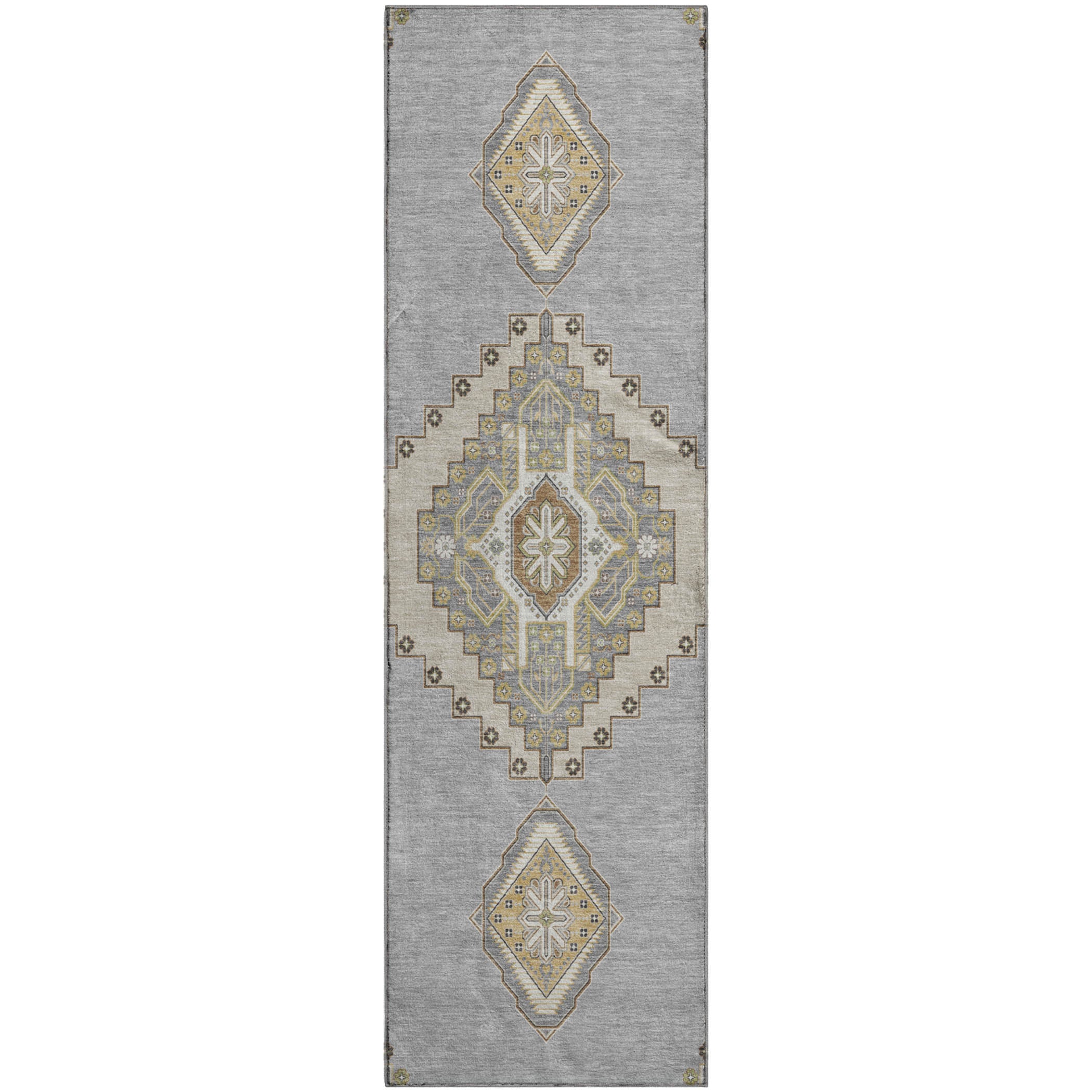 Jaipur Machine Washable Traditional Gray Rug 2'3" x 7'6" #shape_Runner
