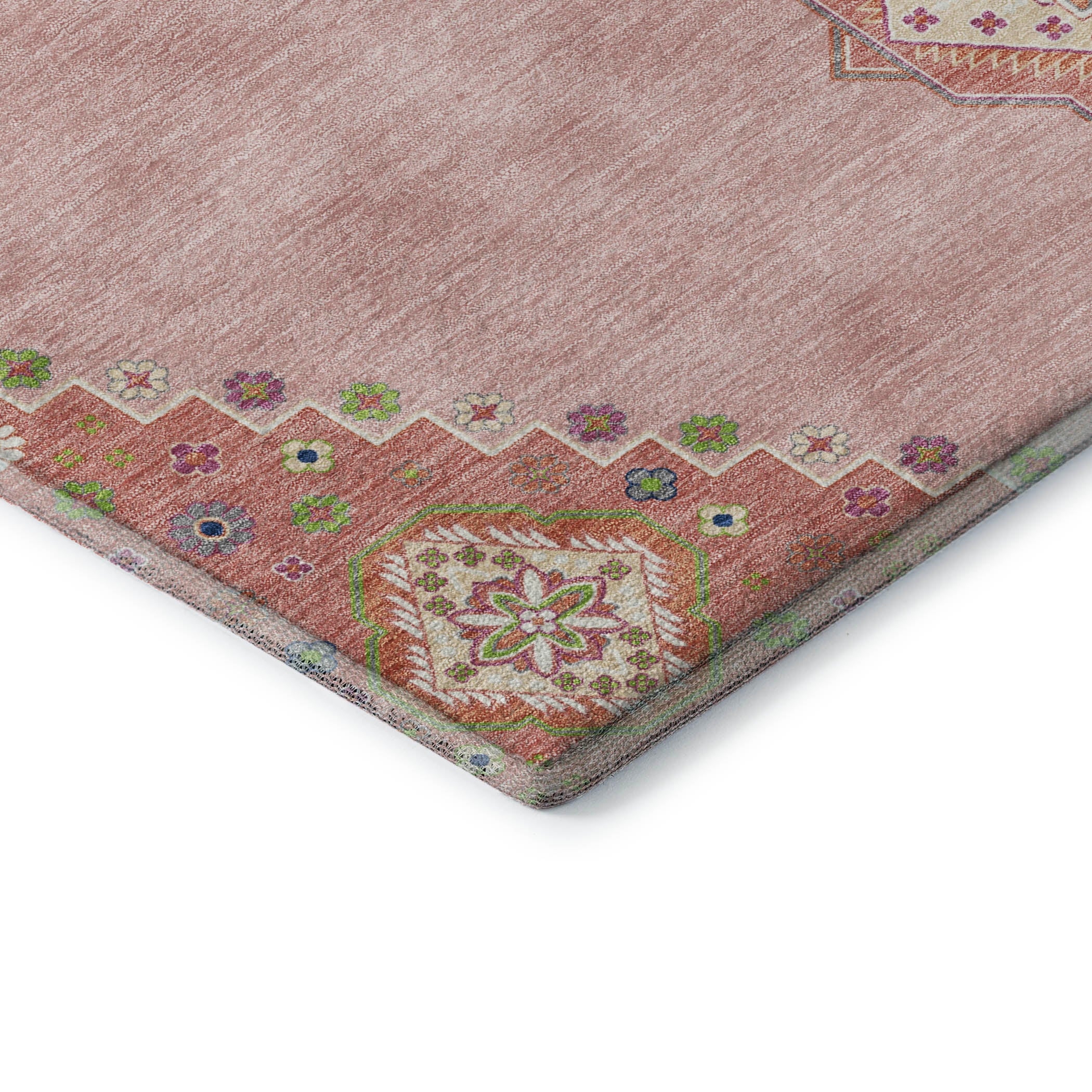 Jaipur Machine Washable Traditional Pink Rug 1'8" x 2'6" #shape_Rectangle