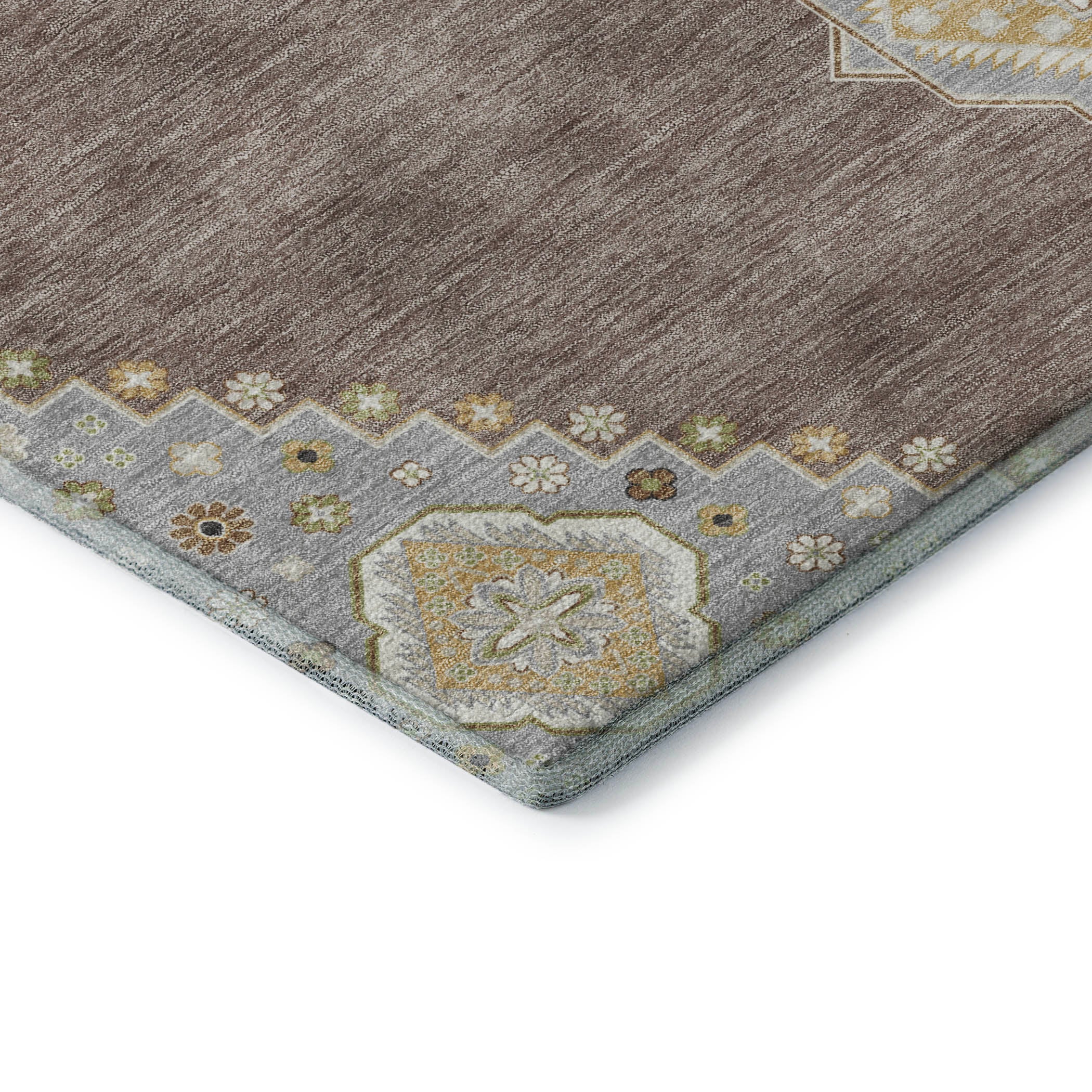 Jaipur Machine Washable Traditional Taupe Brown Rug 1'8" x 2'6" #shape_Rectangle