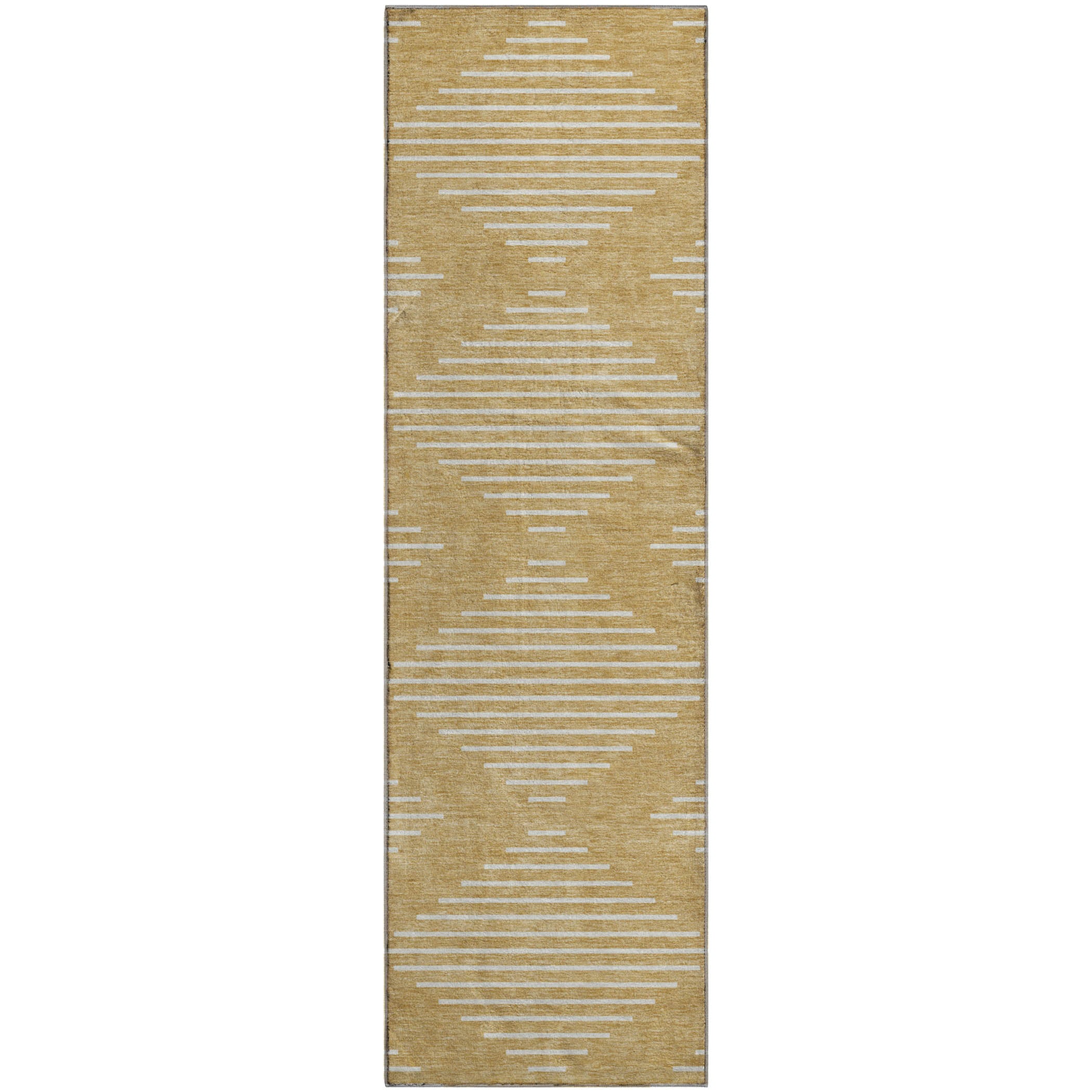 Marrakech Machine Washable Transitional Gold Rug 2'3" x 7'6" #shape_Runner