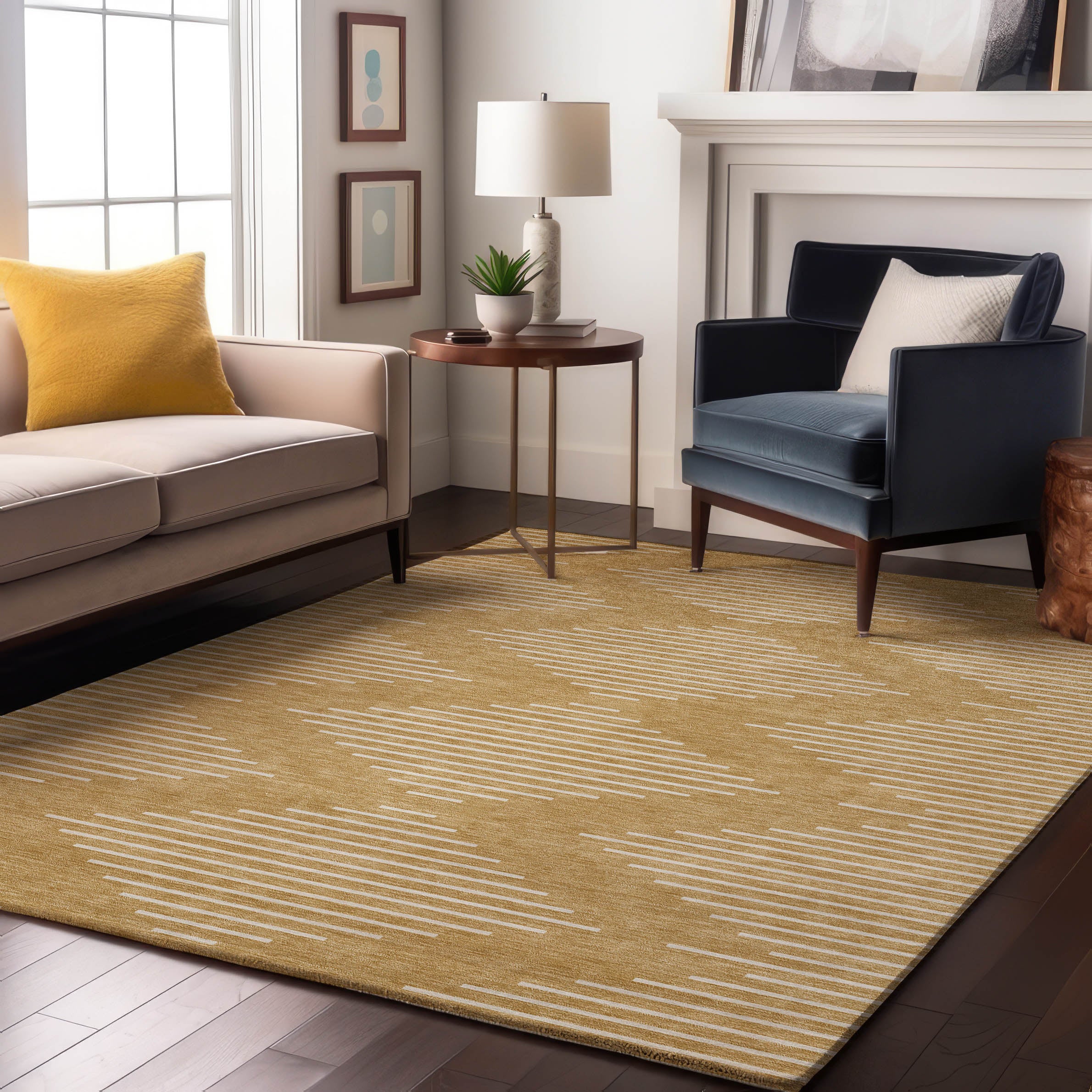 Marrakech Machine Washable Transitional Gold Rug 2'6" x 3'10" #shape_Rectangle
