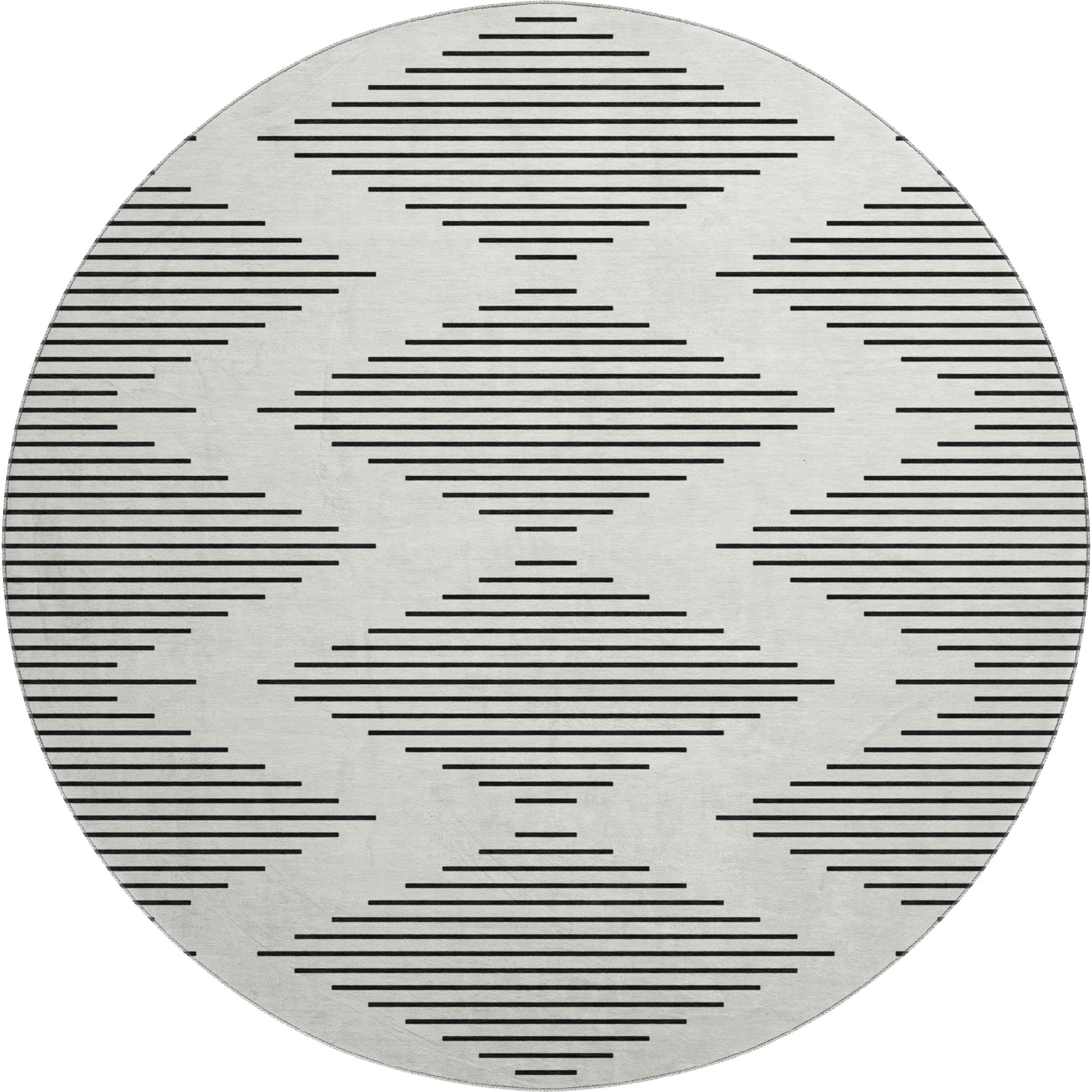 Marrakech Machine Washable Transitional Ivory Rug 8' x 8' #shape_Round
