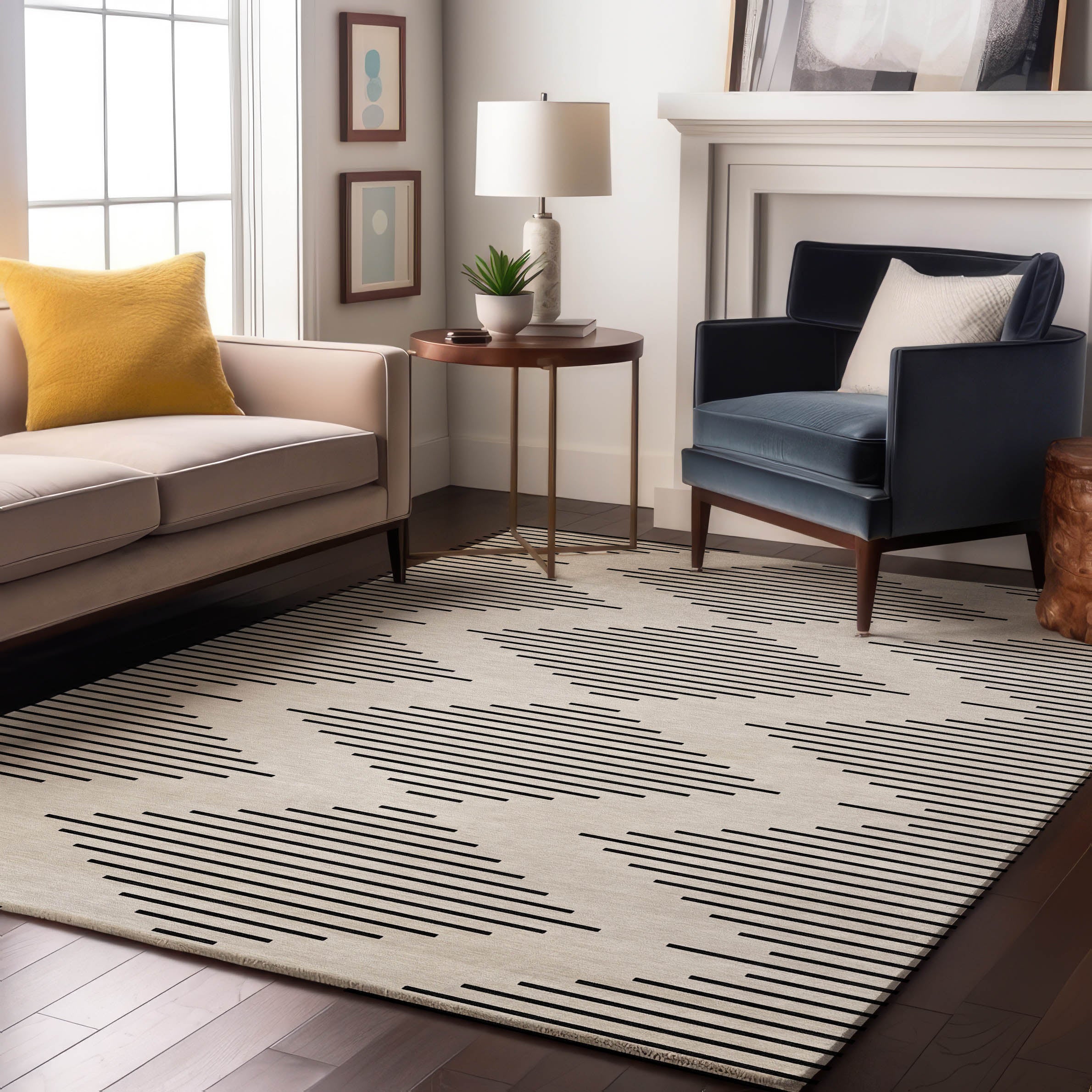 Marrakech Machine Washable Transitional Ivory Rug 2'6" x 3'10" #shape_Rectangle