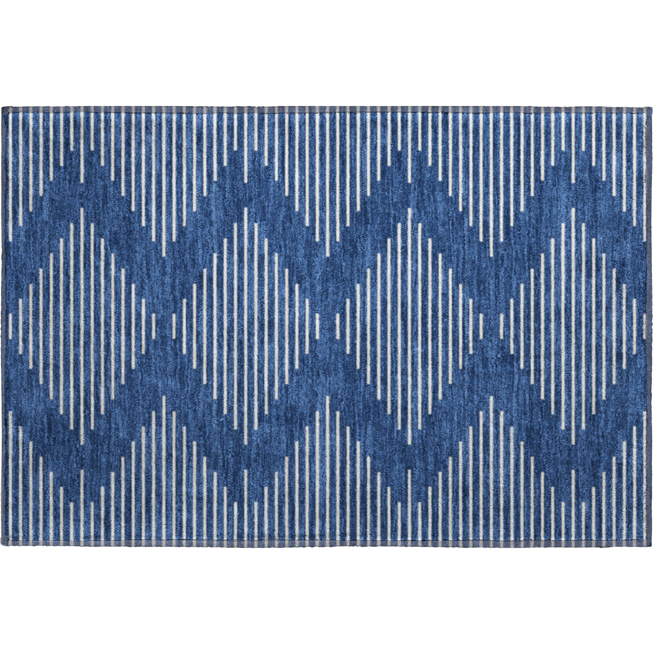 Marrakech Machine Washable Transitional Navy Blue Rug 1'8" x 2'6" #shape_Rectangle