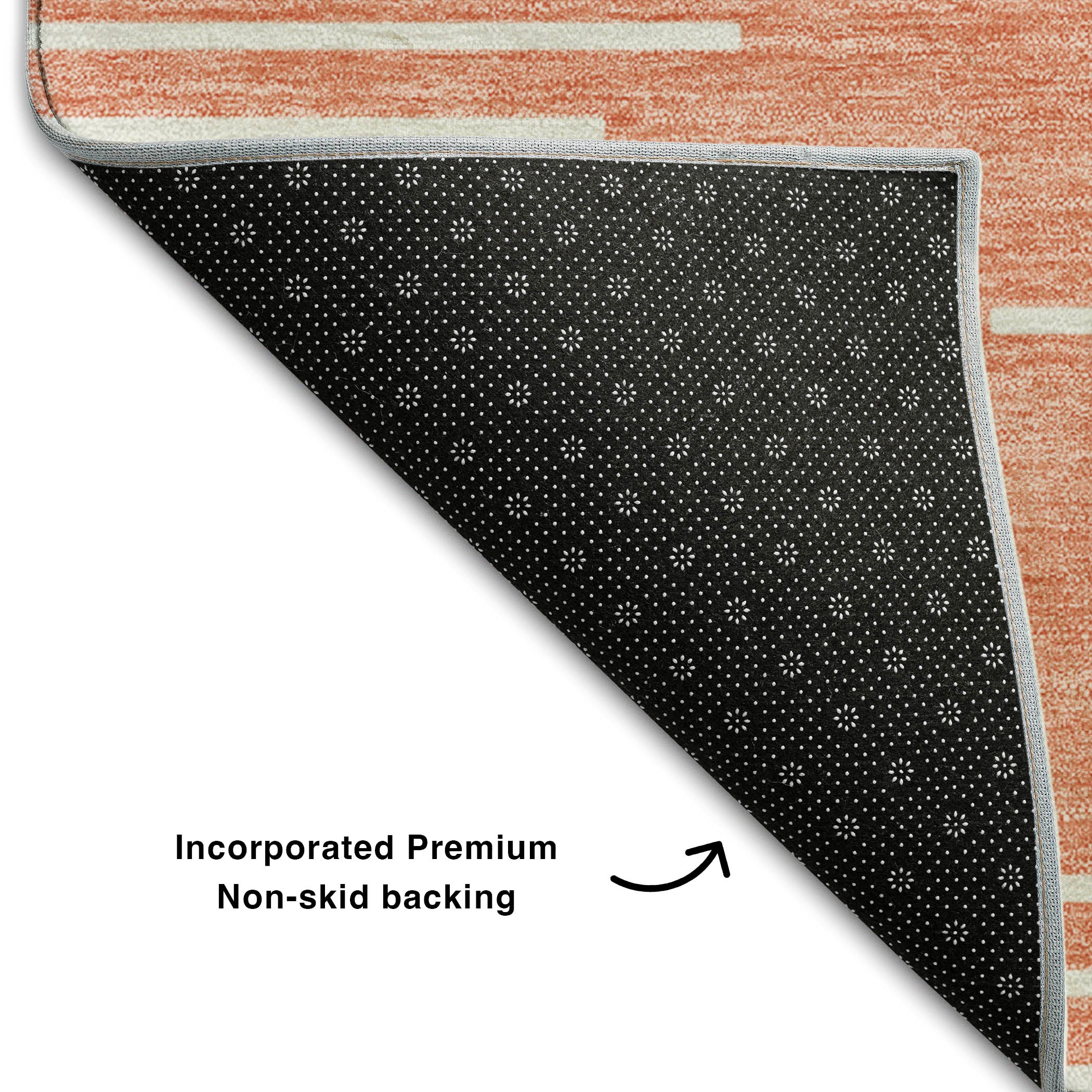 Marrakech Machine Washable Transitional Salmon Orange Rug 1'8" x 2'6" #shape_Rectangle