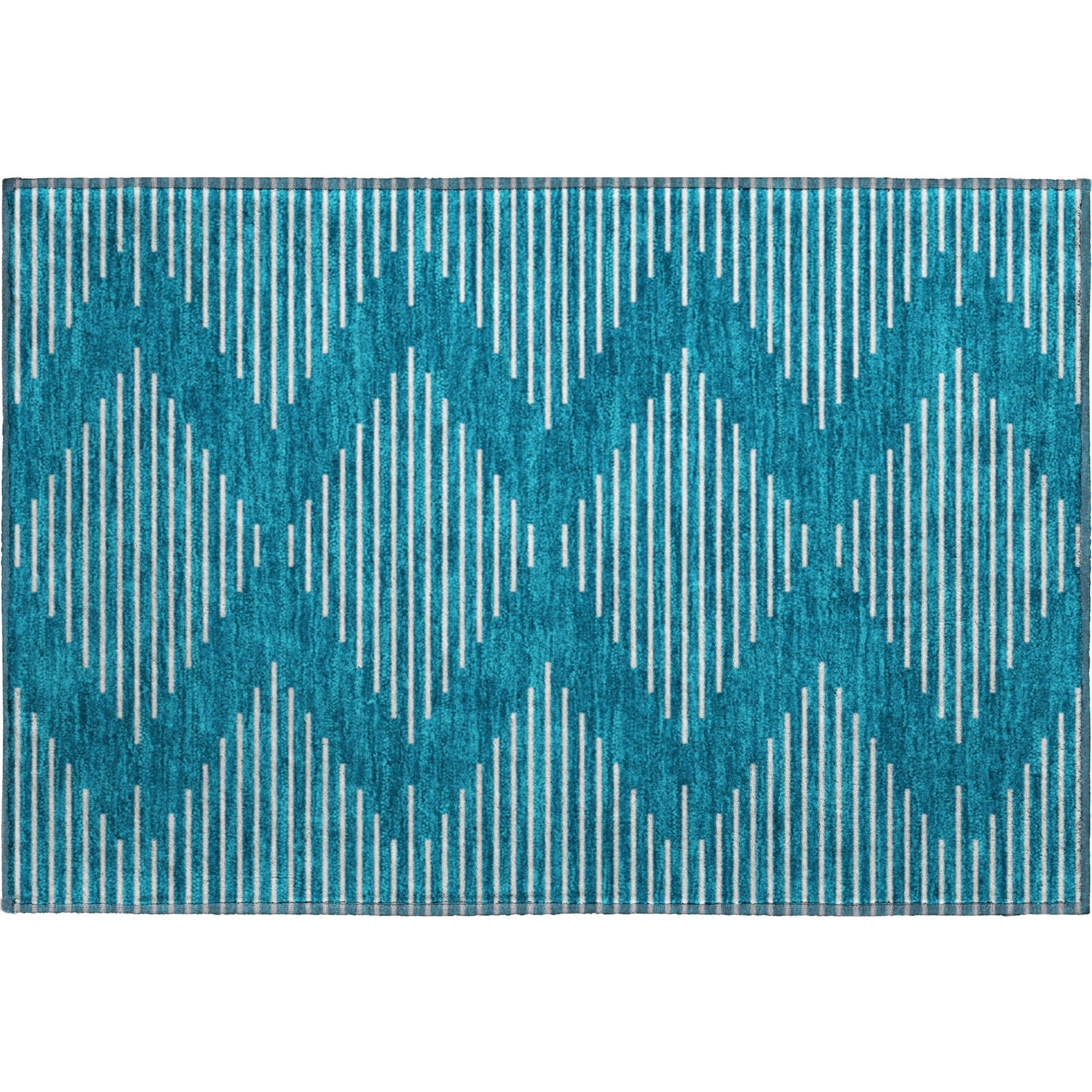 Marrakech Machine Washable Transitional Teal Rug 1'8" x 2'6" #shape_Rectangle