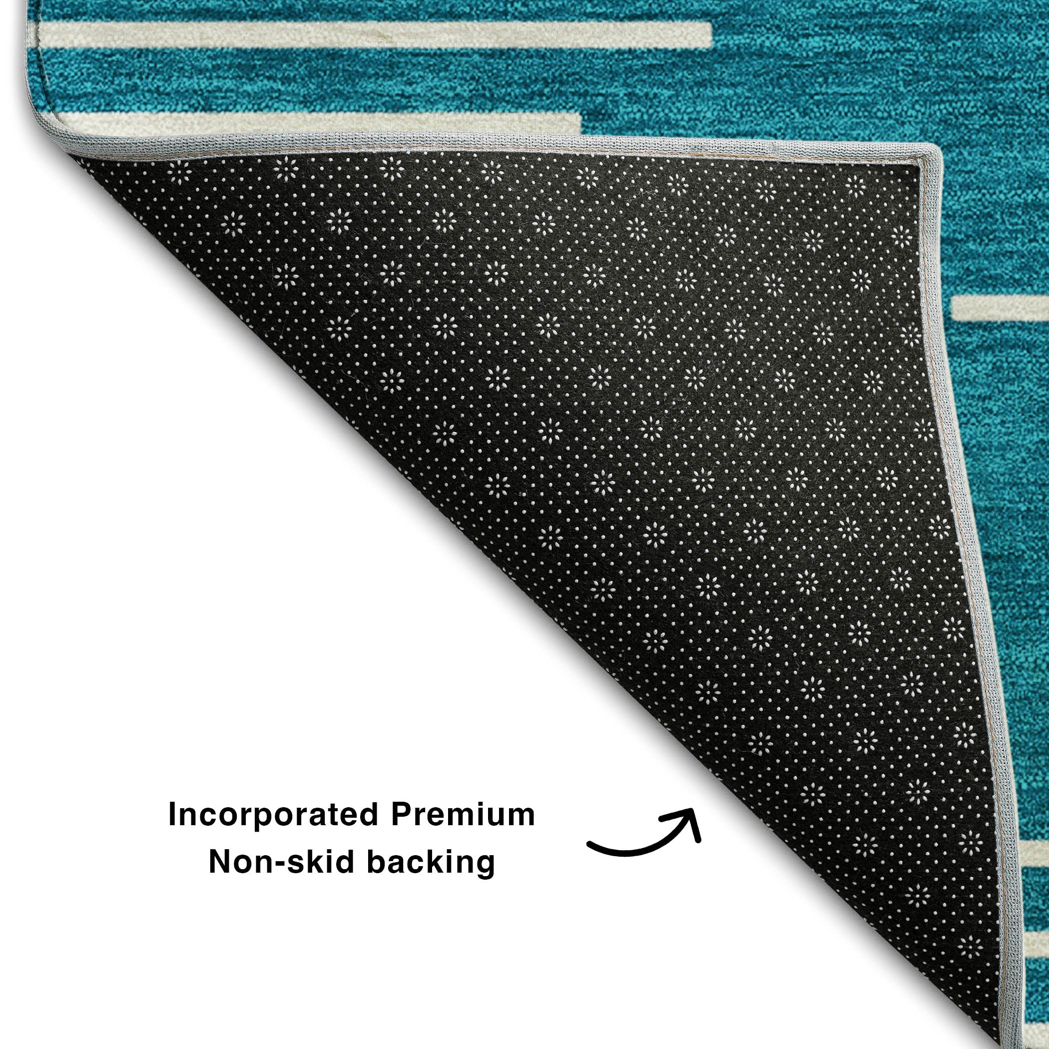 Marrakech Machine Washable Transitional Teal Rug 1'8" x 2'6" #shape_Rectangle